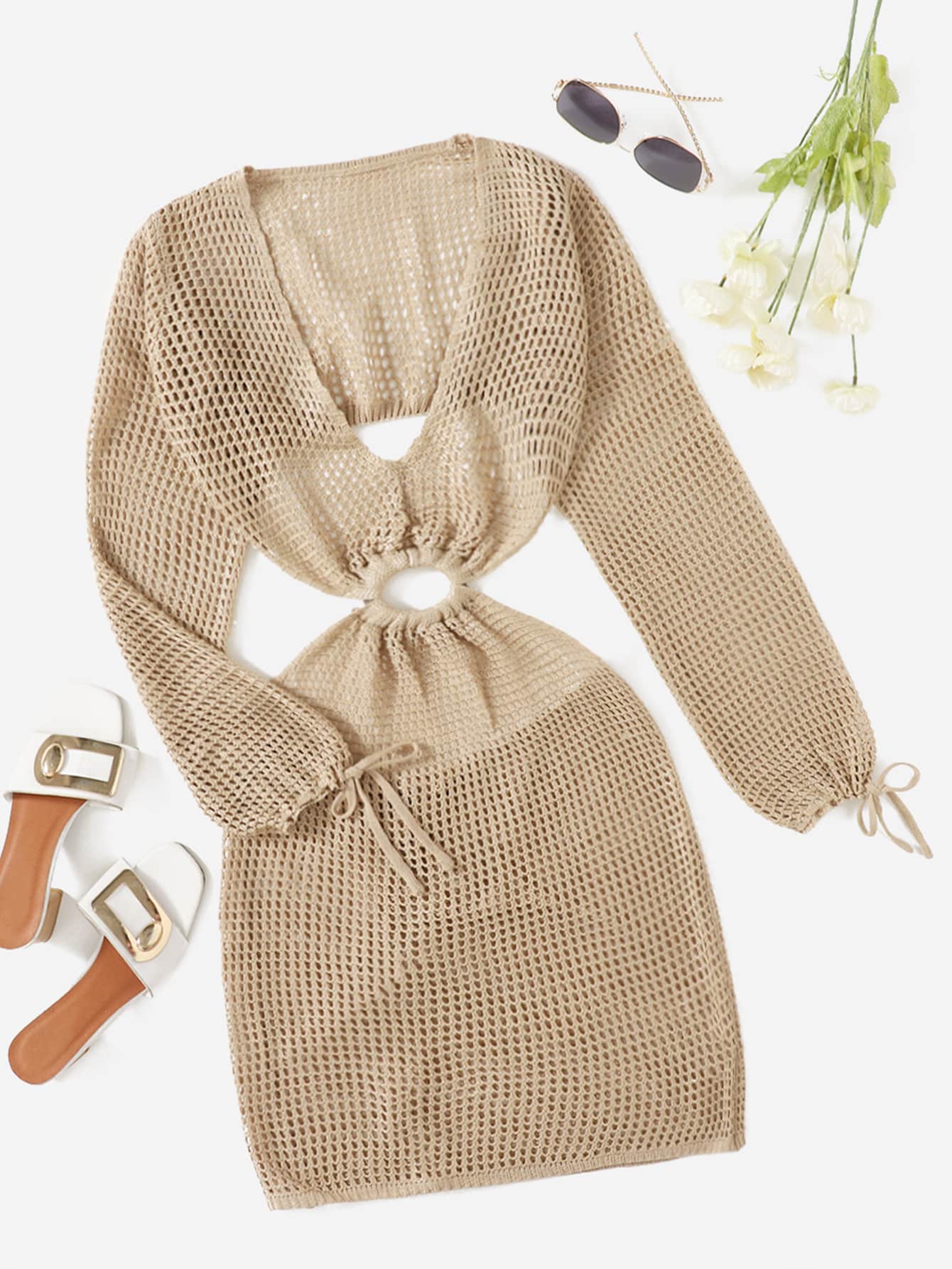 Strick Cover Up mit Hollow Out