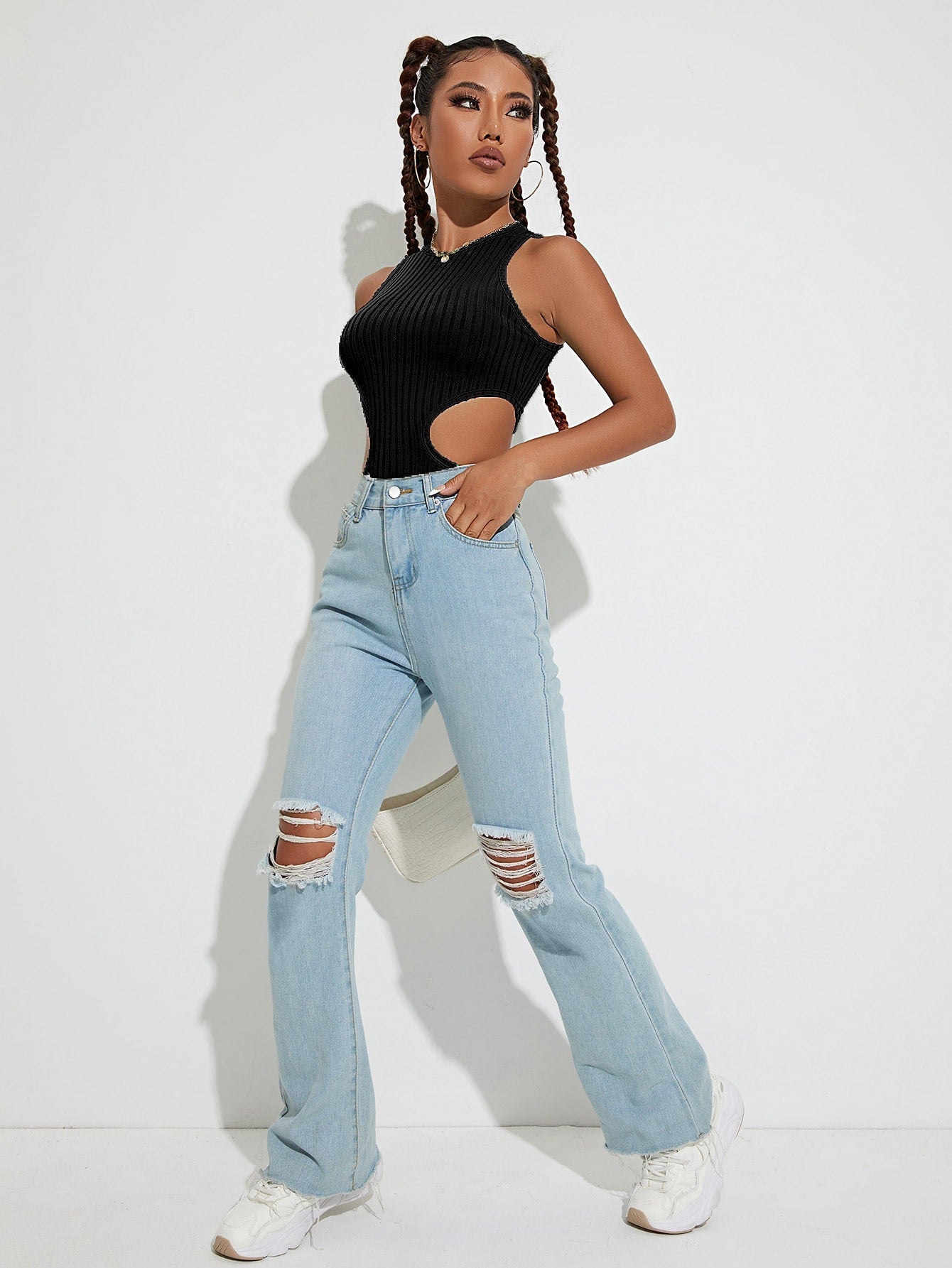 Tank Top mit seitlichem Ausschnitt