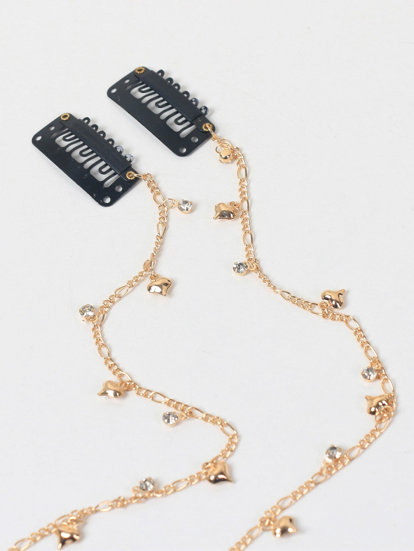 2 Stücke Haarklammer mit Strass, & Herz Dekor