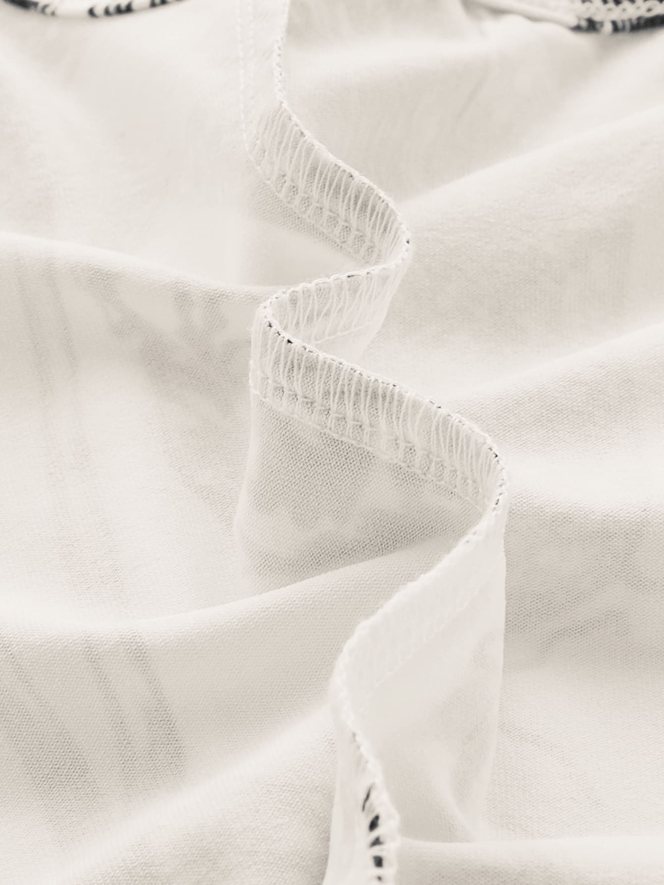 Tank Top mit Pflanze Muster, Wellensaum