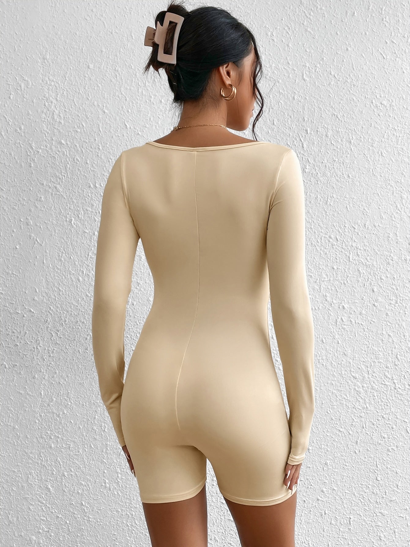 Unitard Romper mit U-Ausschnitt