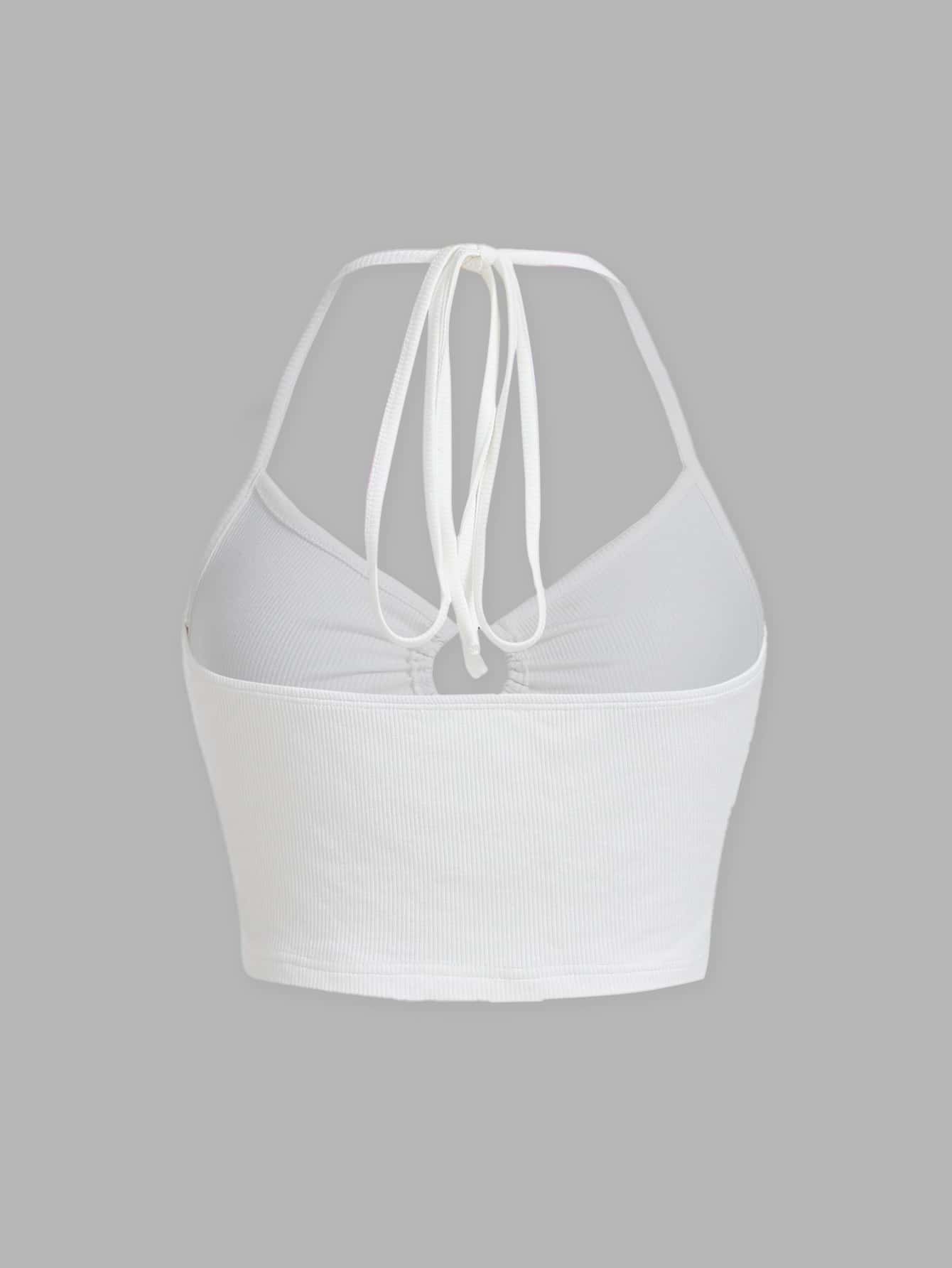 Trägertop mit Ring Bindung, Kreuzgurt auf Rücken