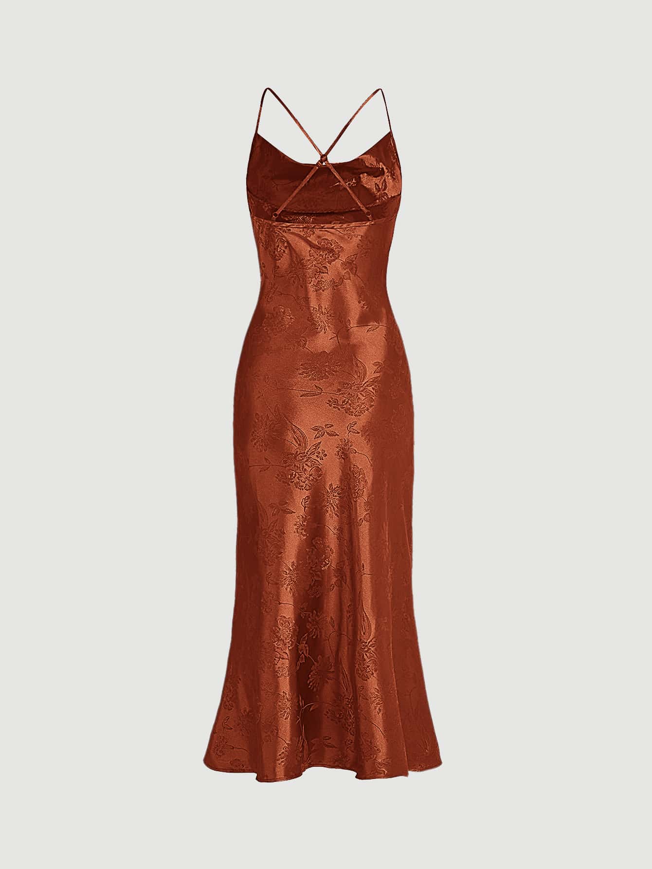 Belle Jacquard Satin Cami Kleid