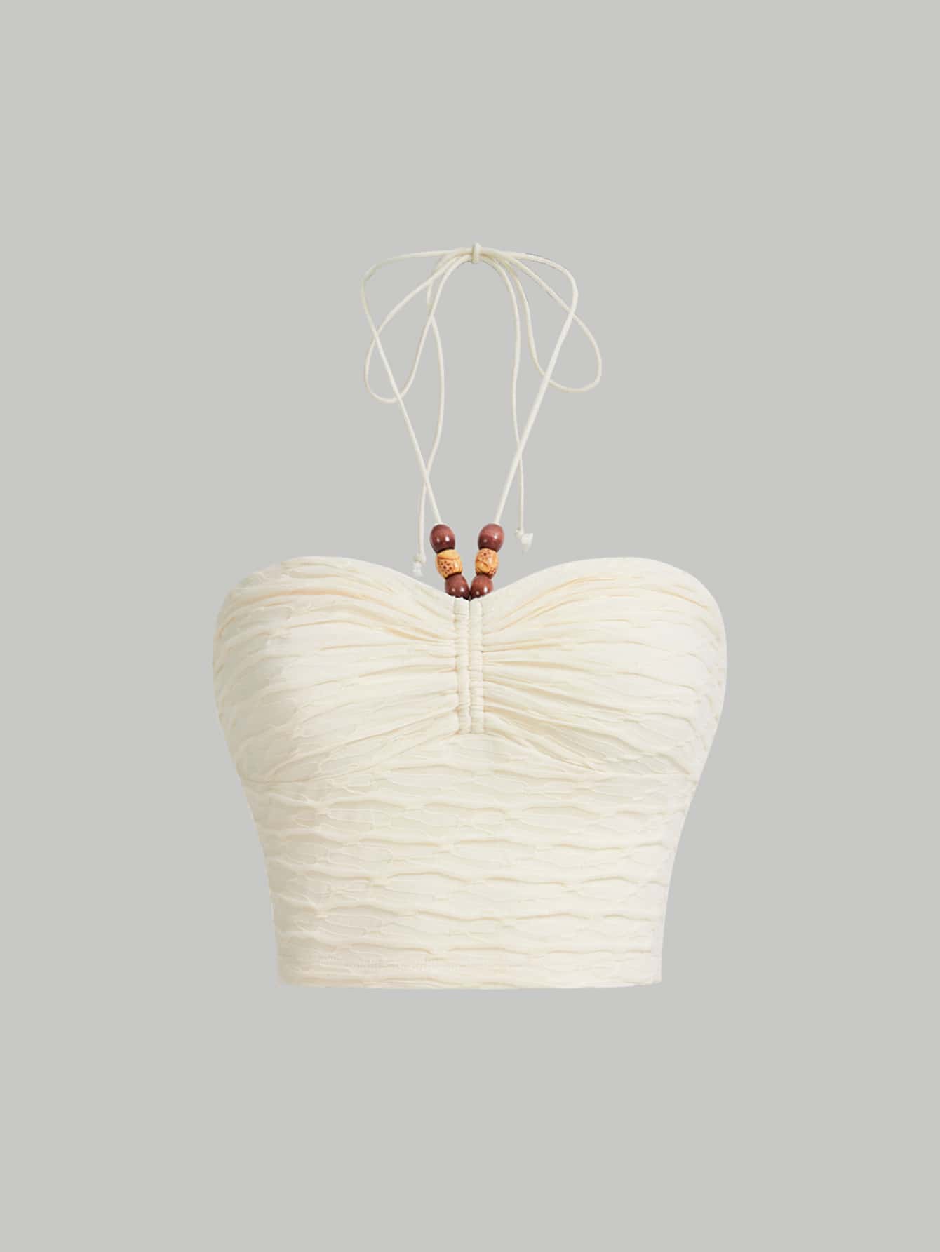 Trägertop mit Kreuzgurt auf Rücken, Rüschen