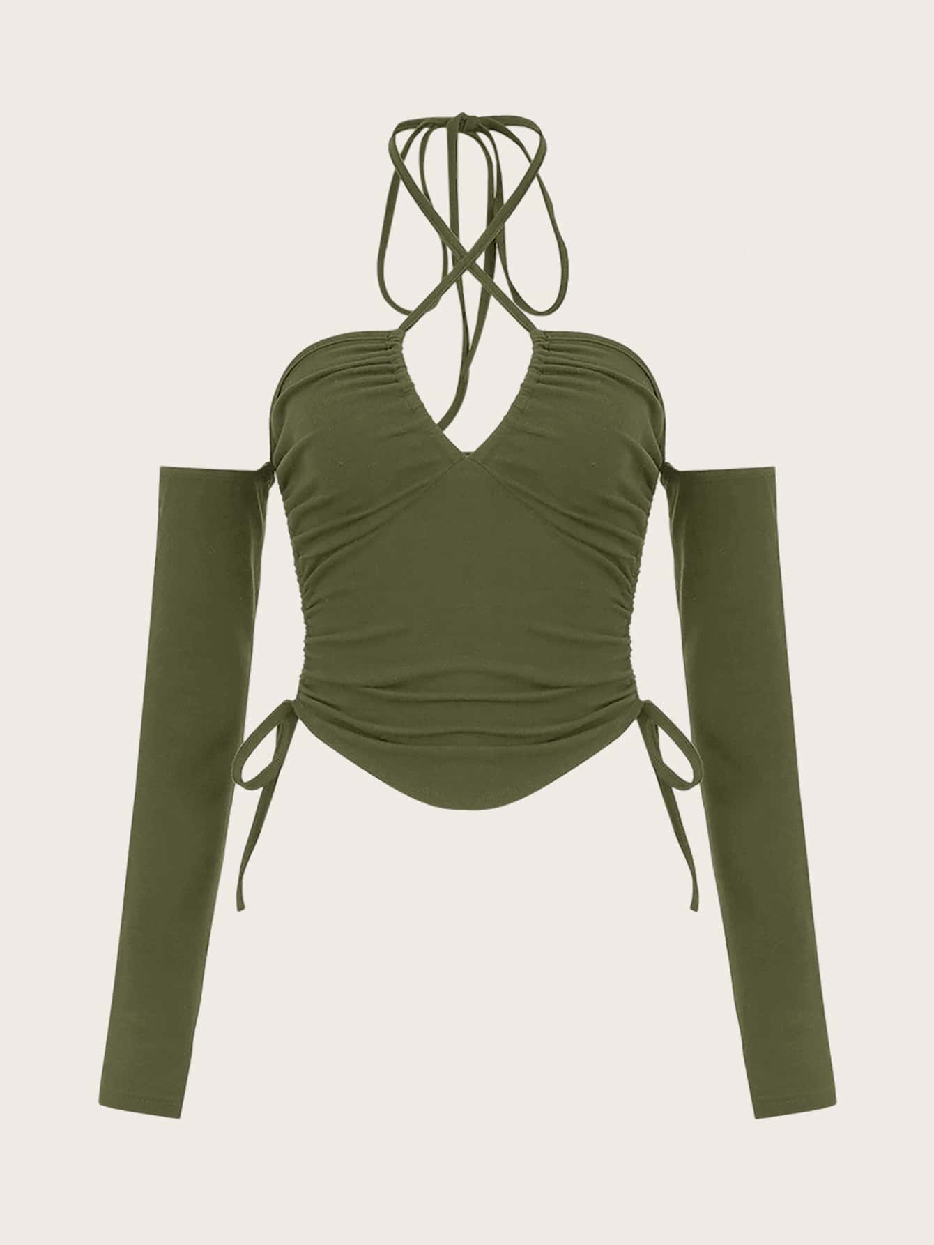 Trägertop mit seitlichem Schnürzug