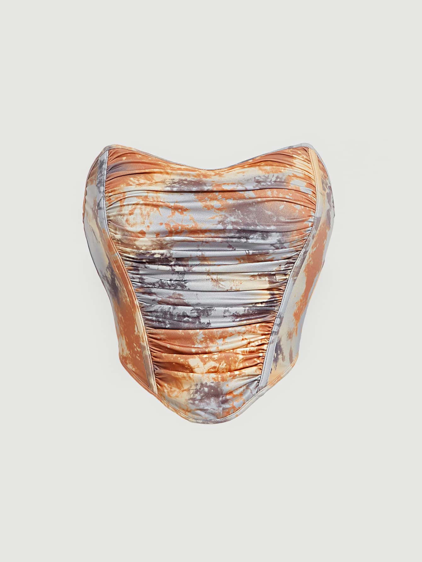 Tube Top mit Batik, asymmetrischem Saum, Rüschen