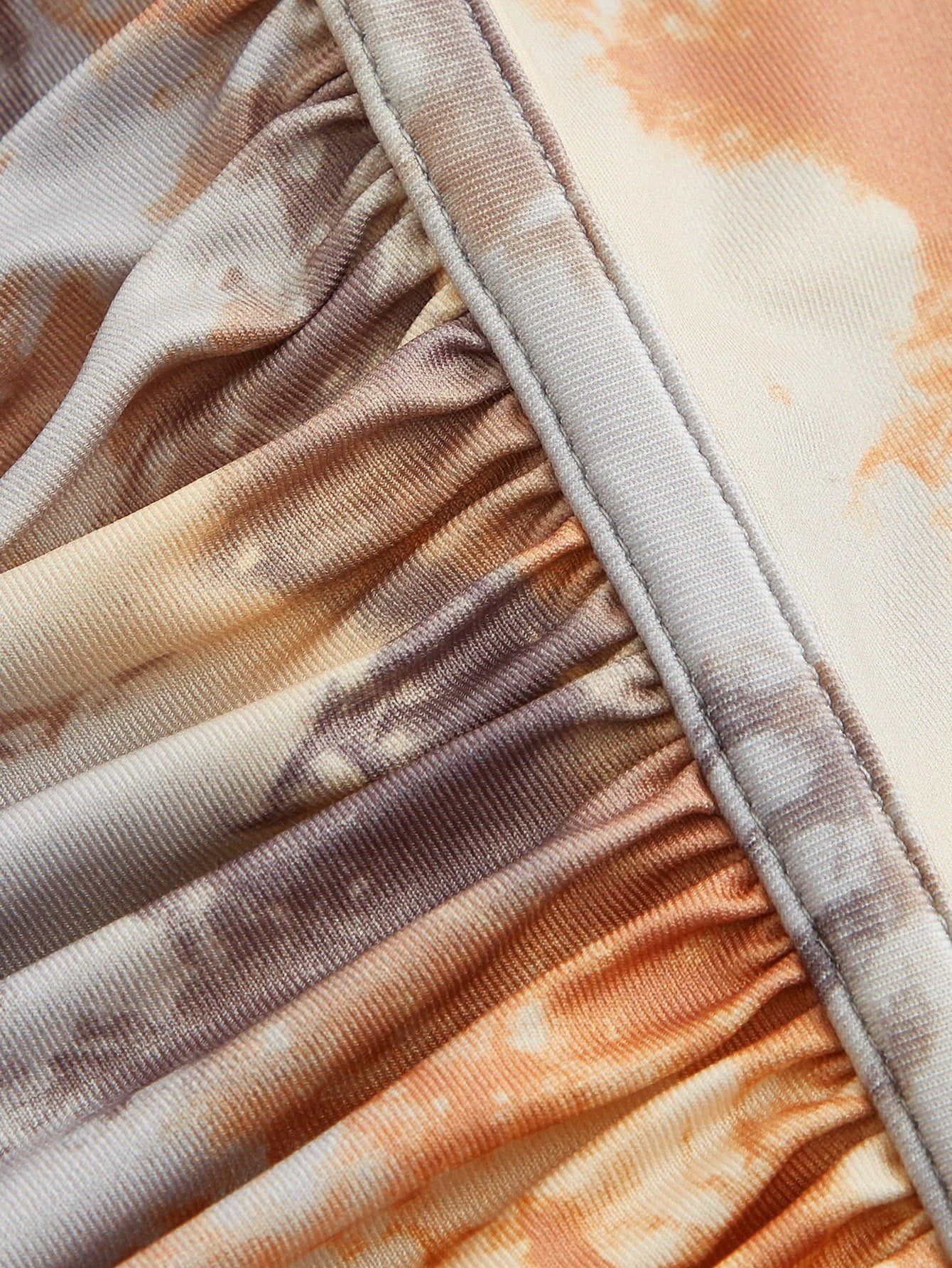 Tube Top mit Batik, asymmetrischem Saum, Rüschen