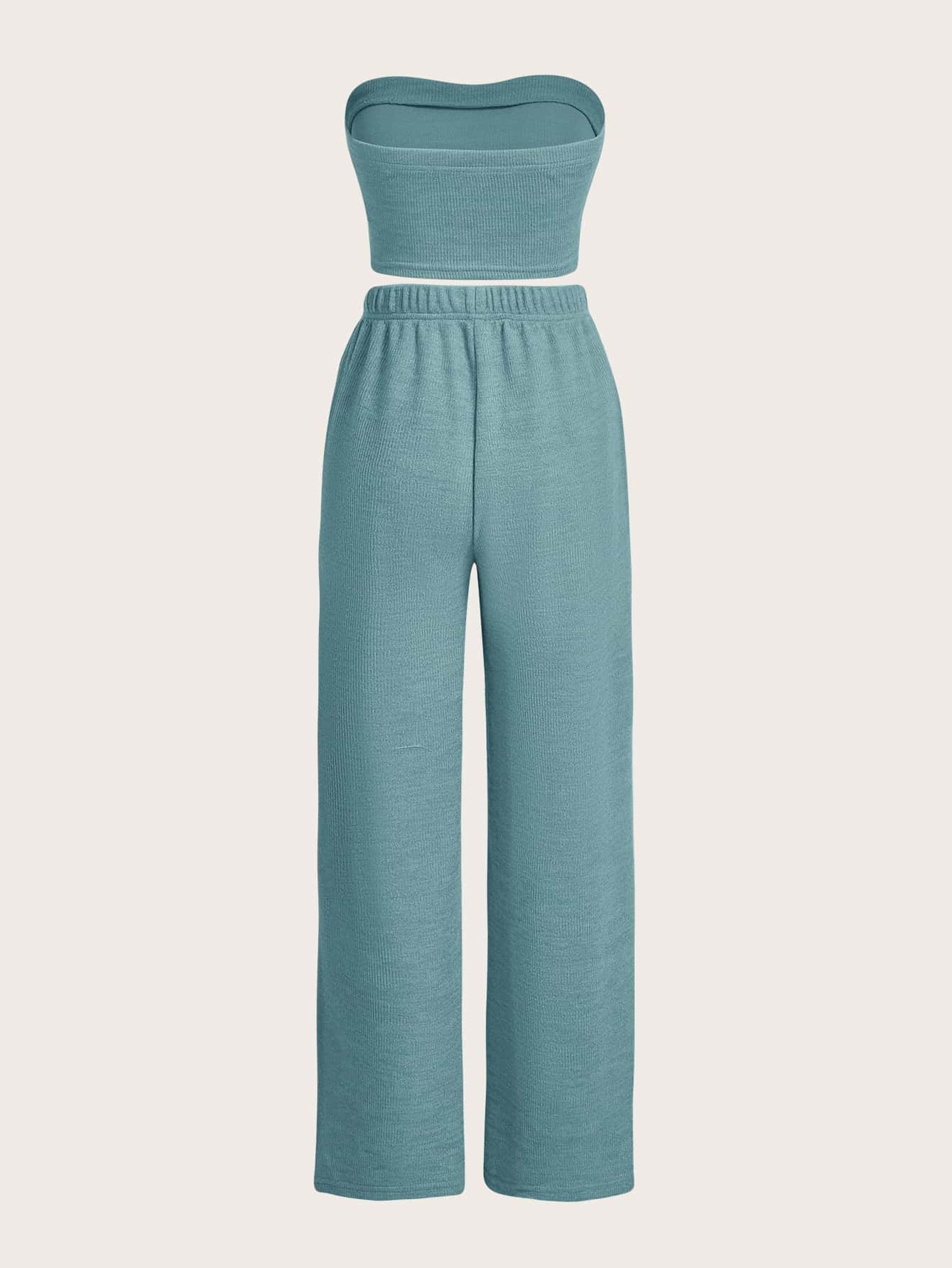 TRENDING Crop Tube Top & Hose mit weiten Beinen