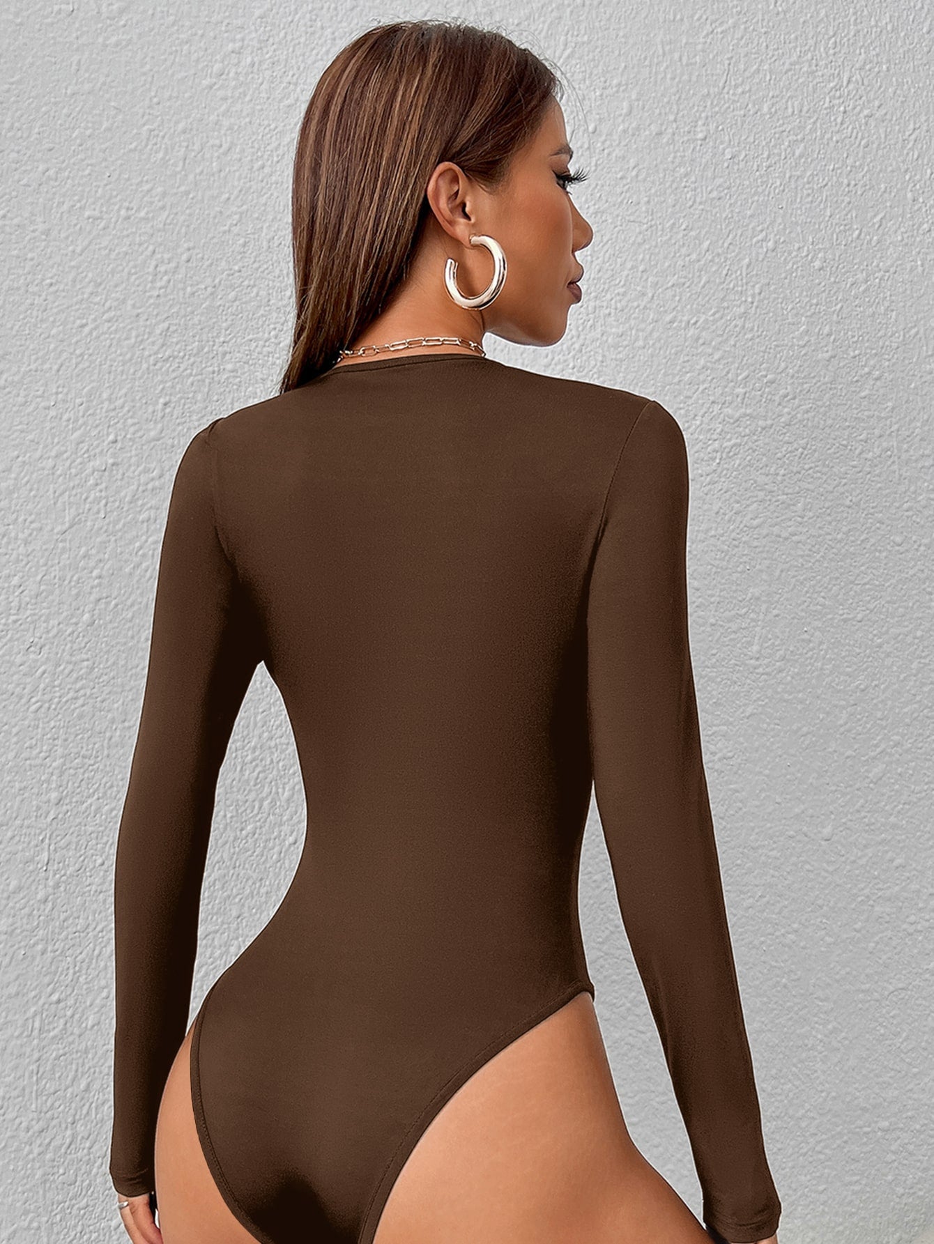 T-Shirt Body mit schmaler Passform, rundem Kragen,