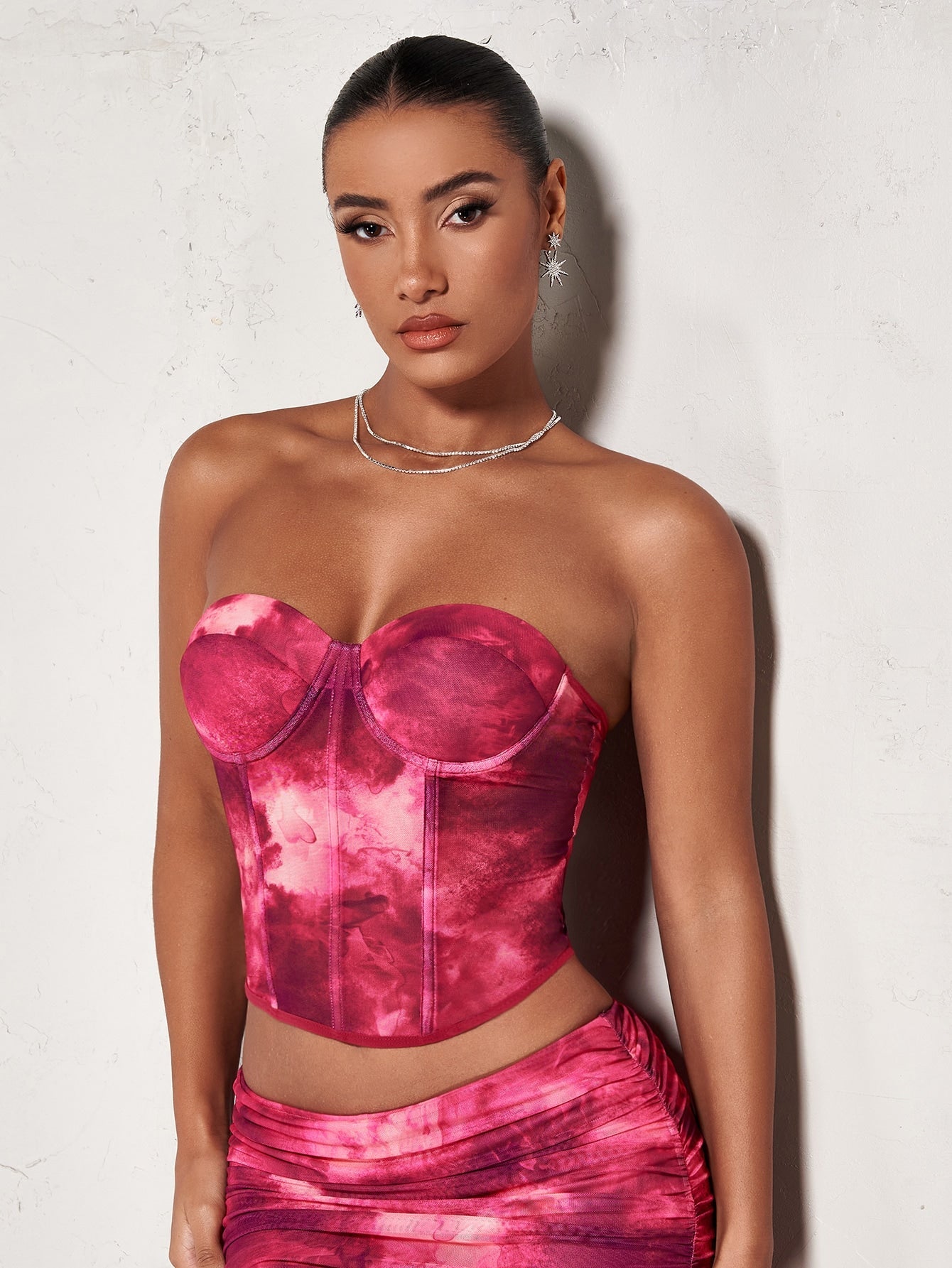 BAE Tube Top mit Batik, Vollbusiger