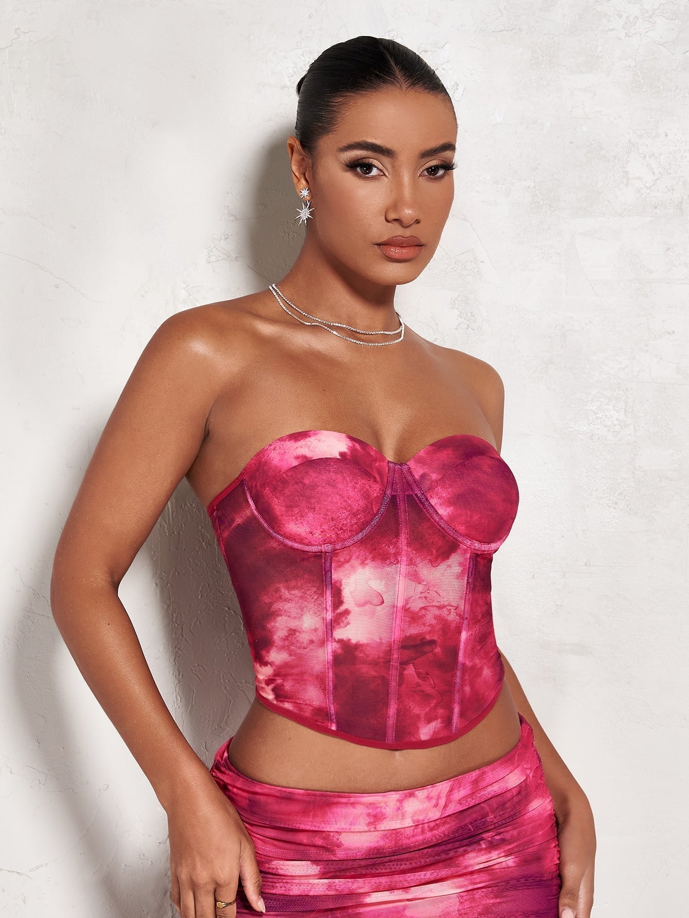 BAE Tube Top mit Batik, Vollbusiger
