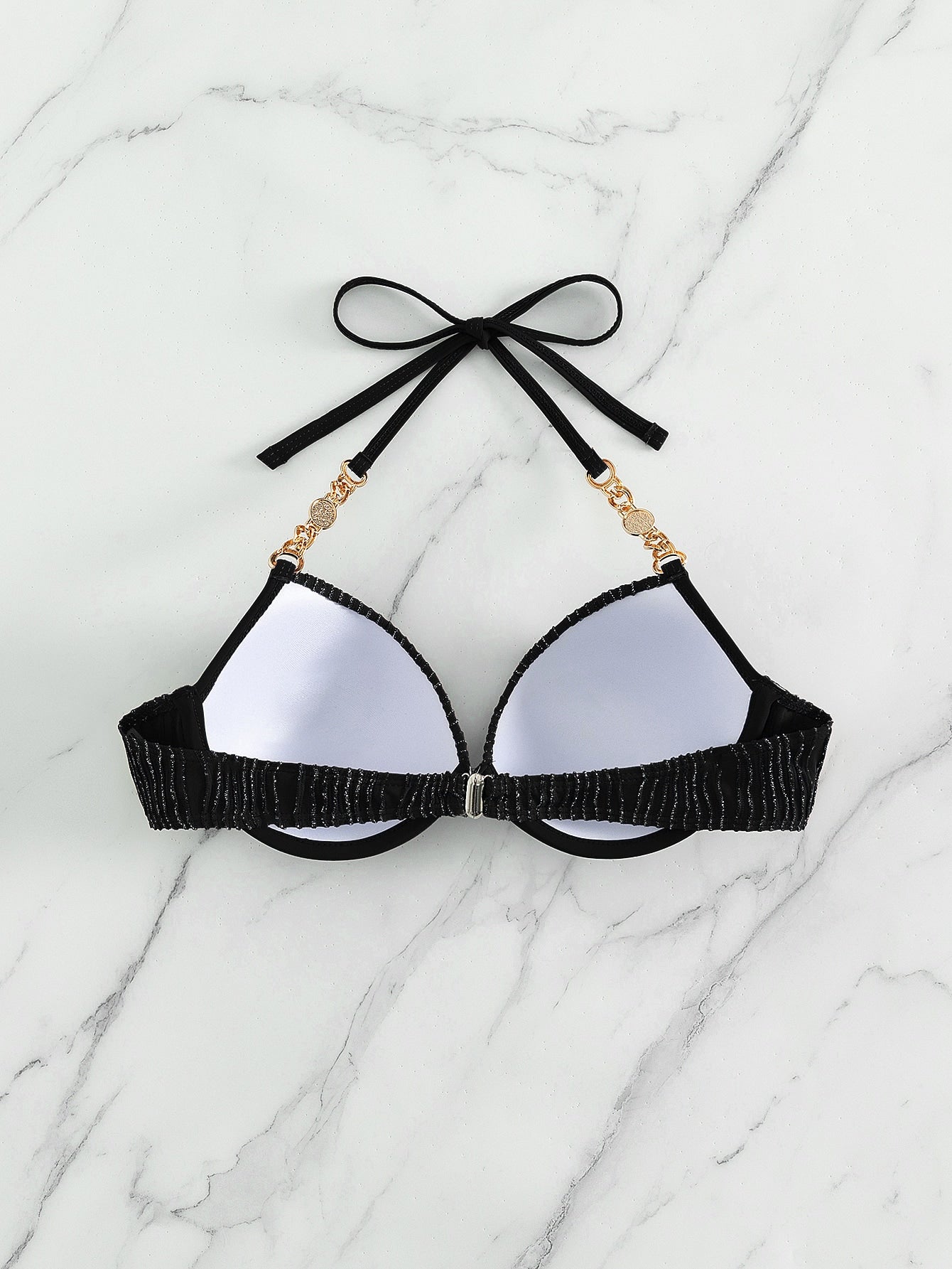 PUSH UP Bikini Top mit Kette, Neckholder