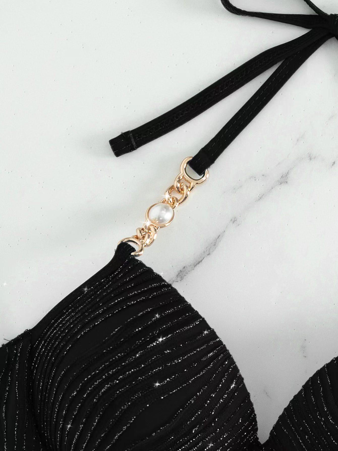 PUSH UP Bikini Top mit Kette, Neckholder