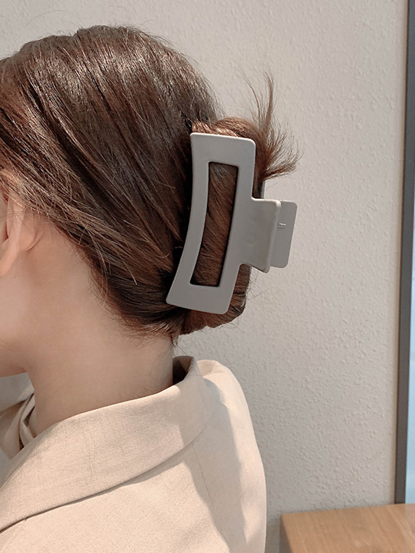 3 Stücke Haarklammer mit Loch, Rechteck