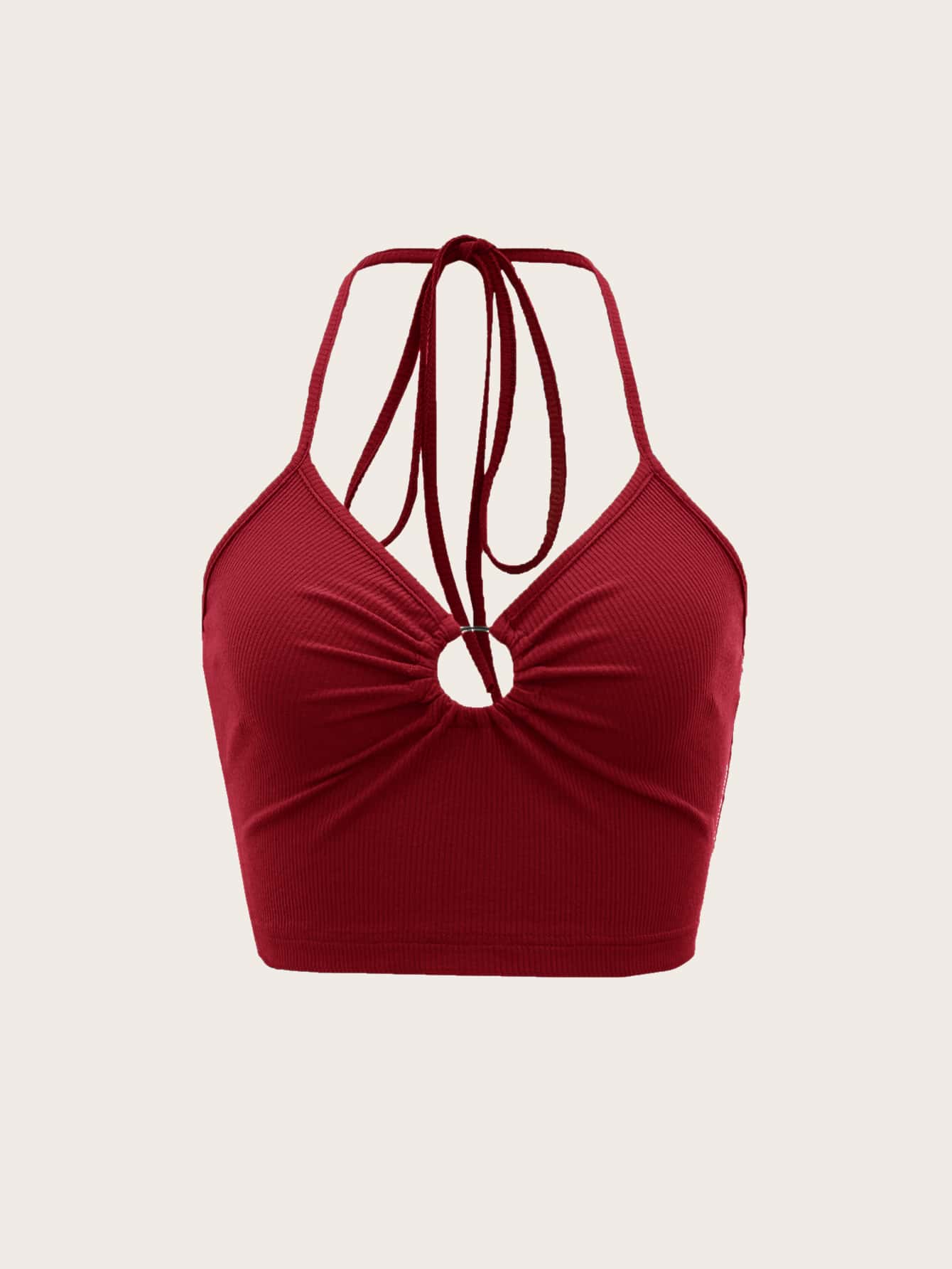 Trägertop mit Ring Bindung, Kreuzgurt auf Rücken