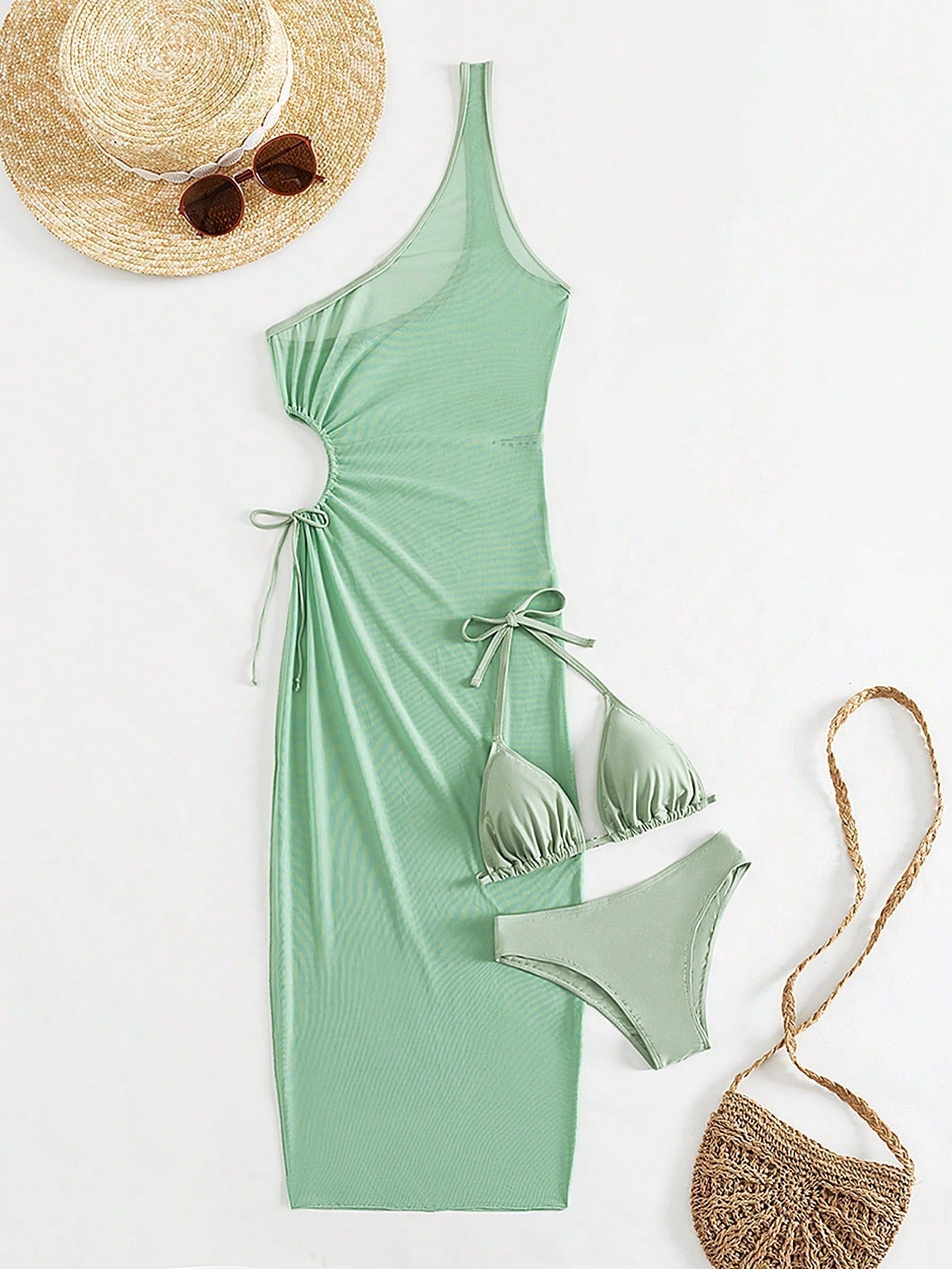 Triangle-Bikini mit Neckholder, & Cover-Up