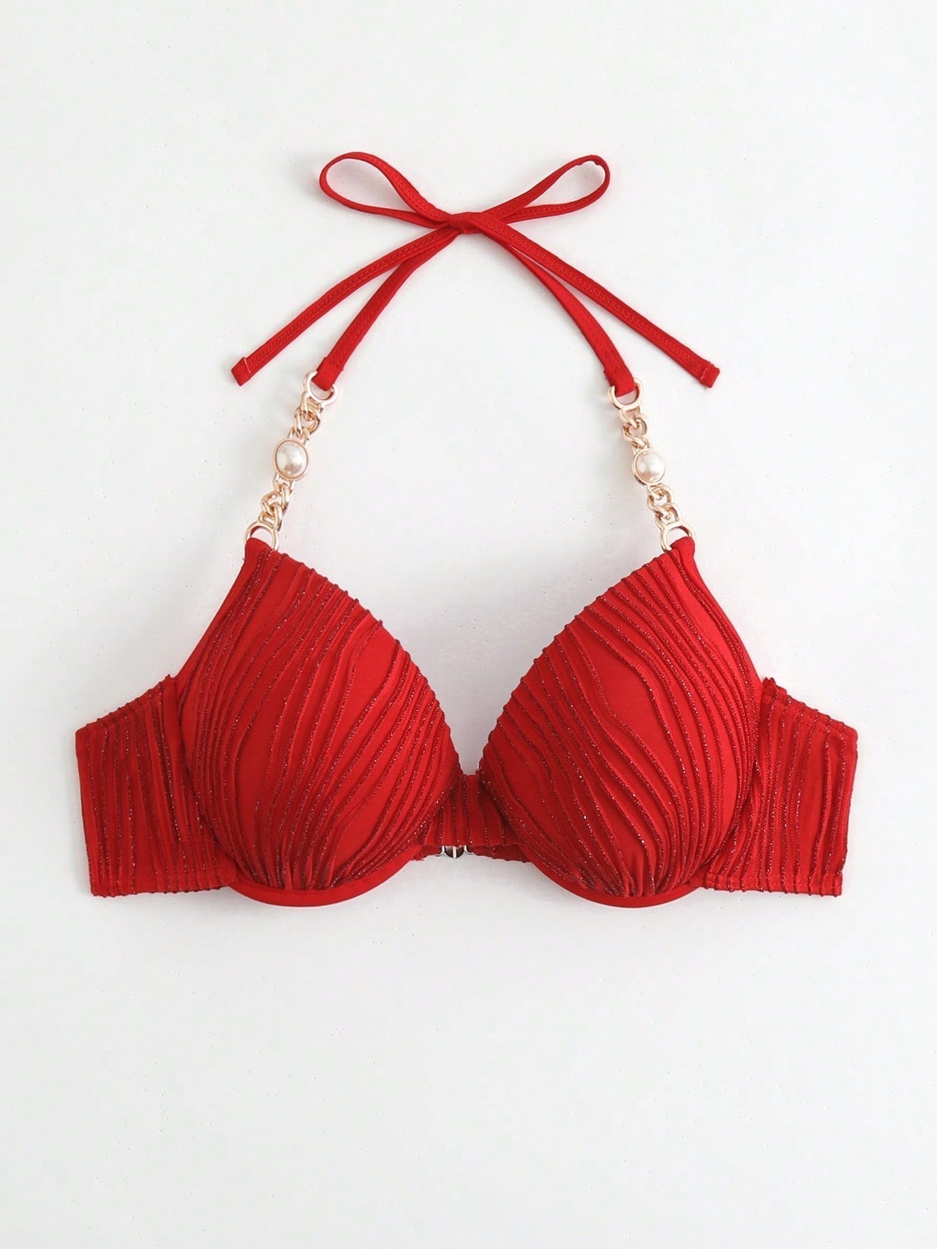 PUSH UP Bikini Top mit Kette, Neckholder