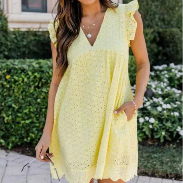 Alison™ - V-neck Short Sleeve Romper (50% RABATT)