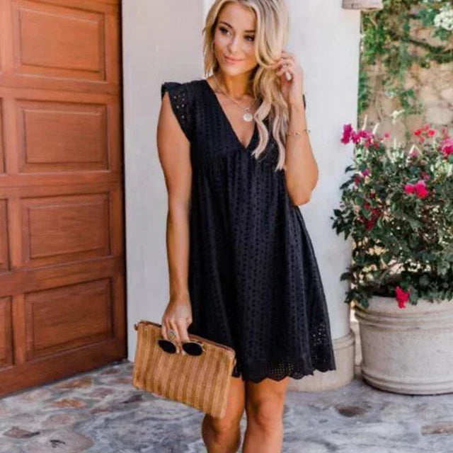 Alison™ - V-neck Short Sleeve Romper (50% RABATT)