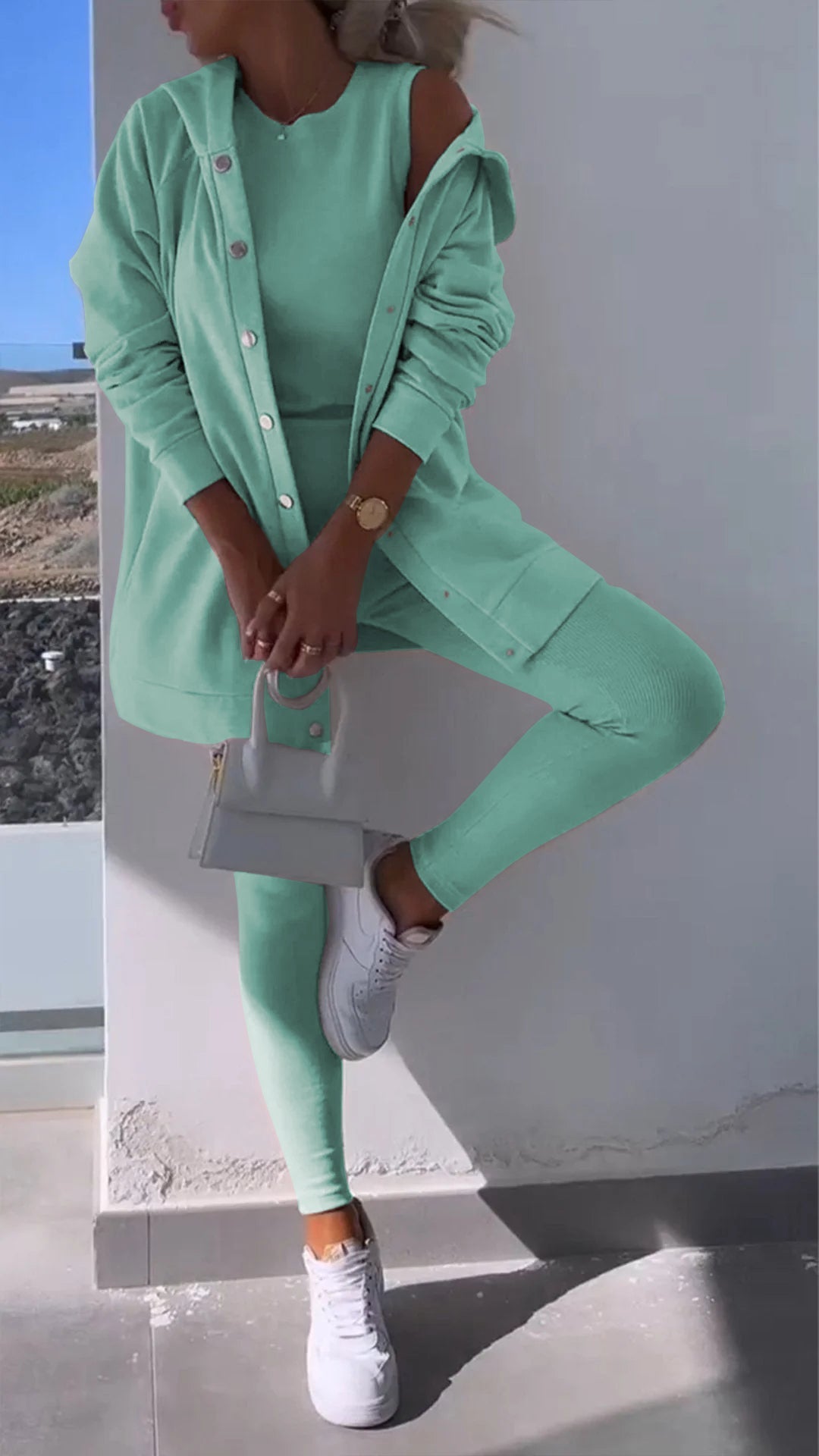 Kelsey™ - Bestehend Aus Strickjacke Und Sweatshirt Mit Kapuze