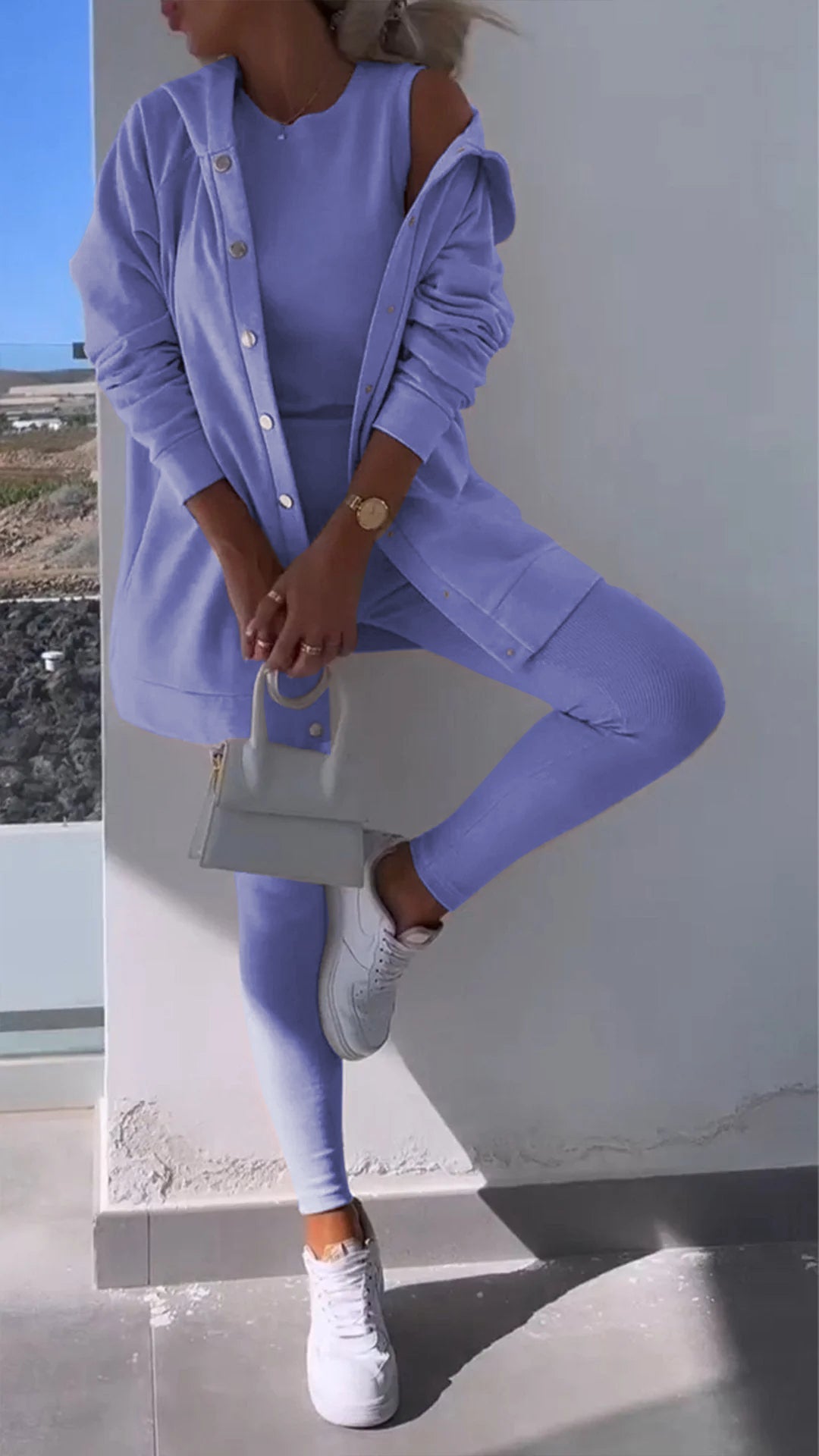 Kelsey™ - Bestehend Aus Strickjacke Und Sweatshirt Mit Kapuze