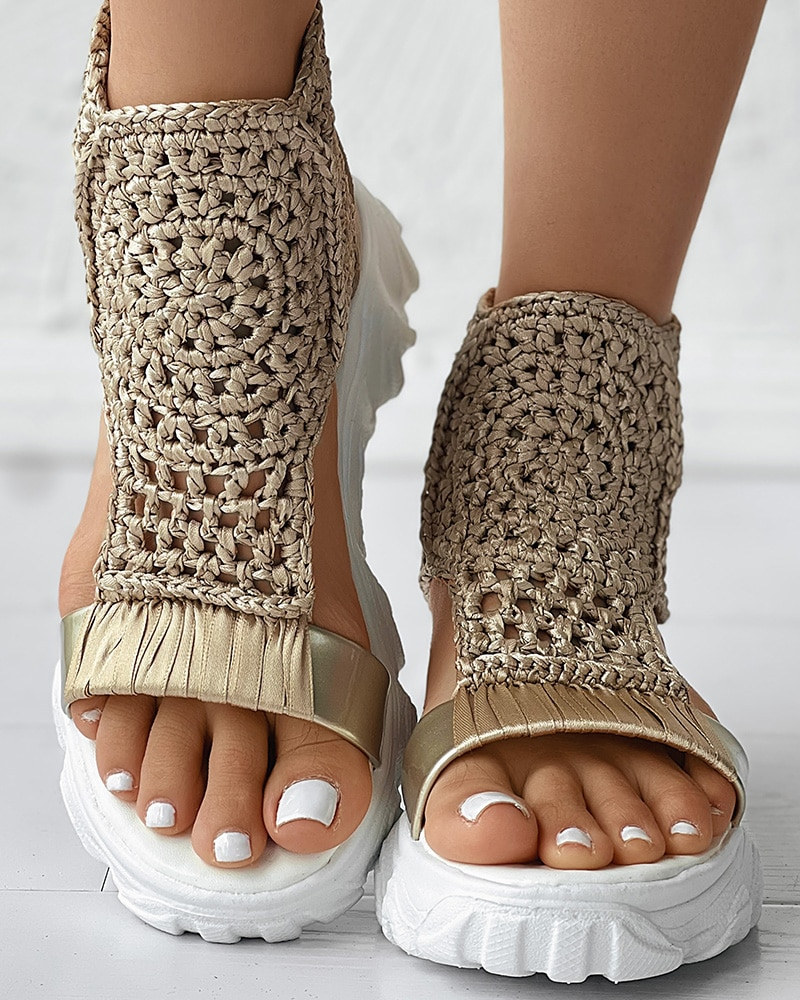 Fevva- Gestrickte elastische Sommersandalen (50% RABATT)