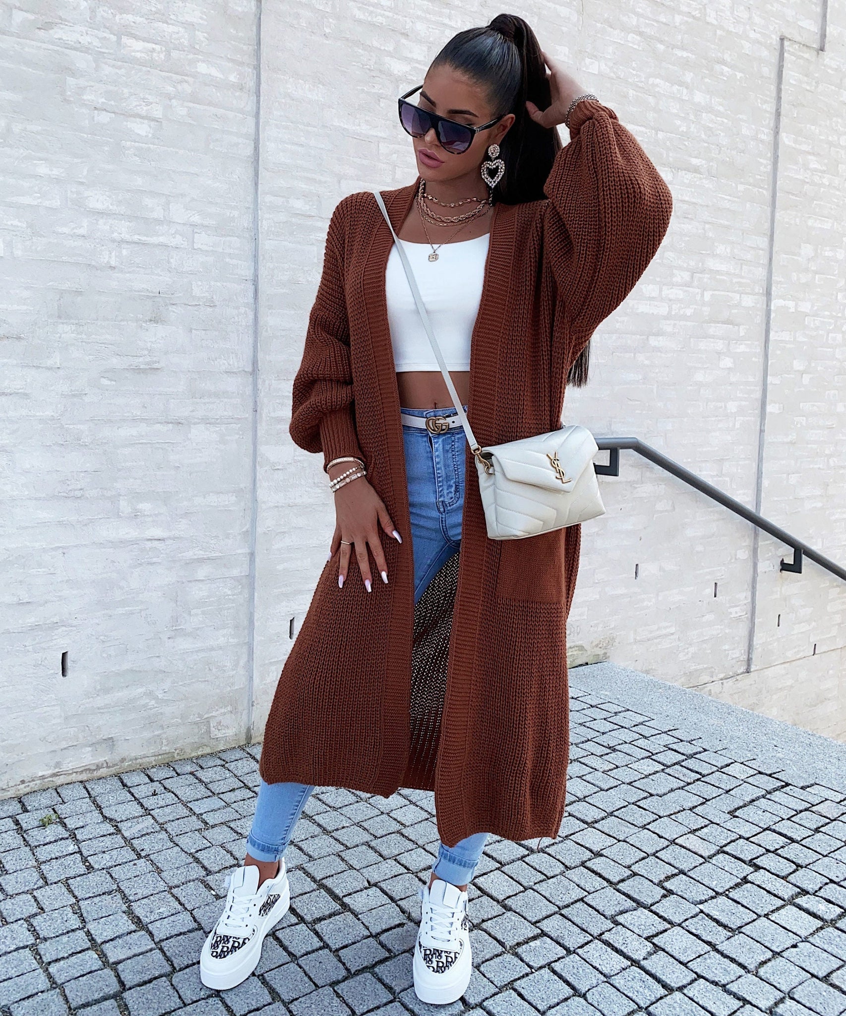 Cardigan Leilani lang Caramel