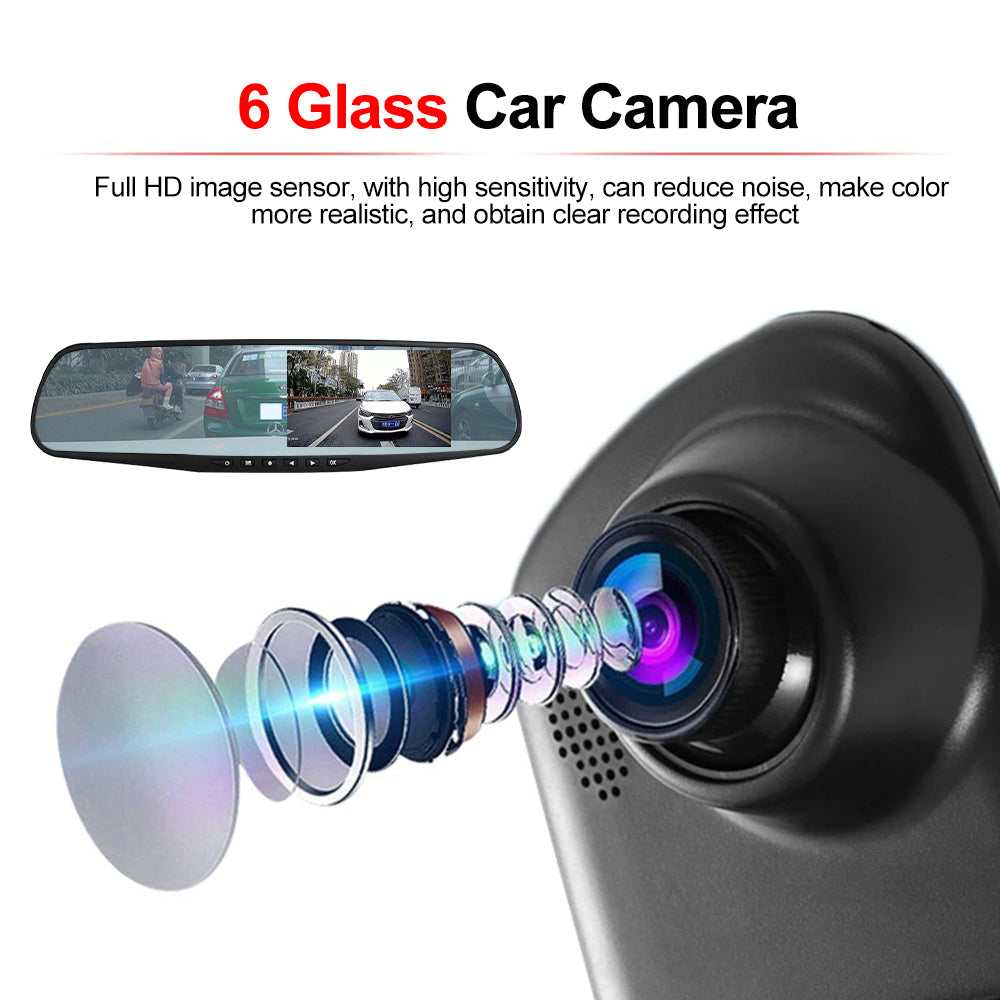 DriveProof™ – Full HD Dashcam im unauffälligen Rückspiegel integriert