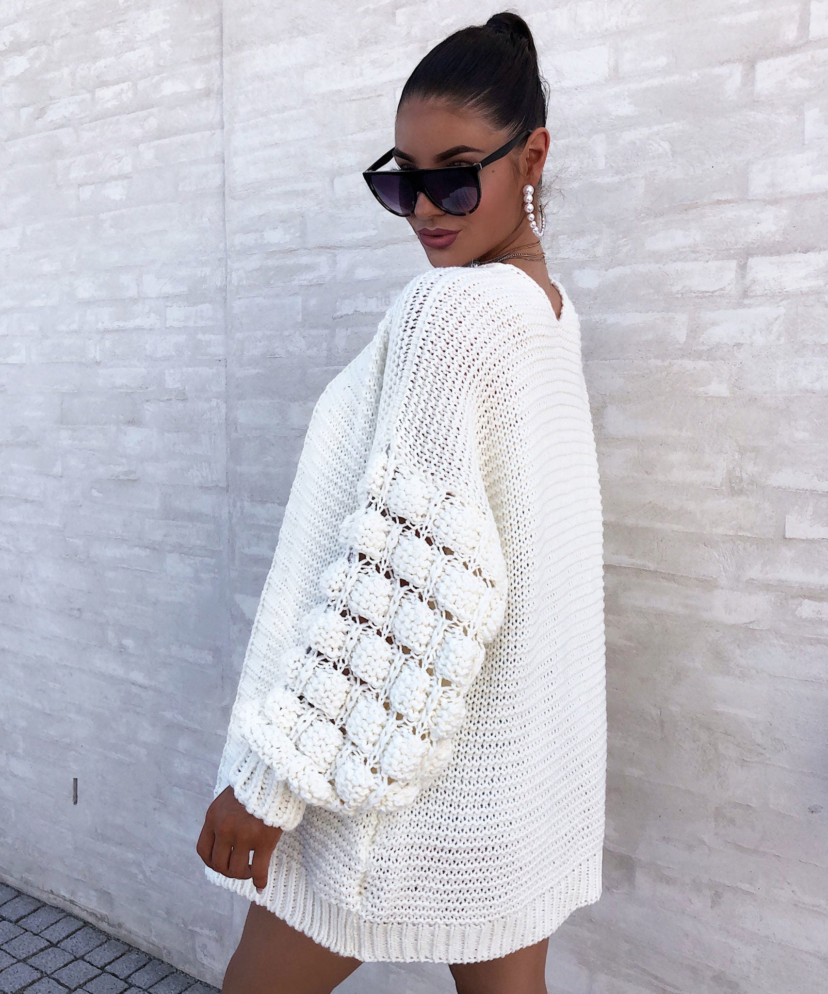 Strickjacke Cloudy weiß