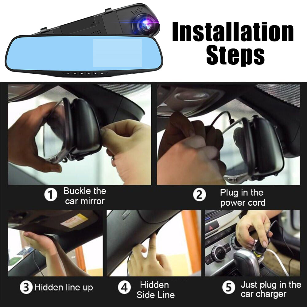 DriveProof™ – Full HD Dashcam im unauffälligen Rückspiegel integriert