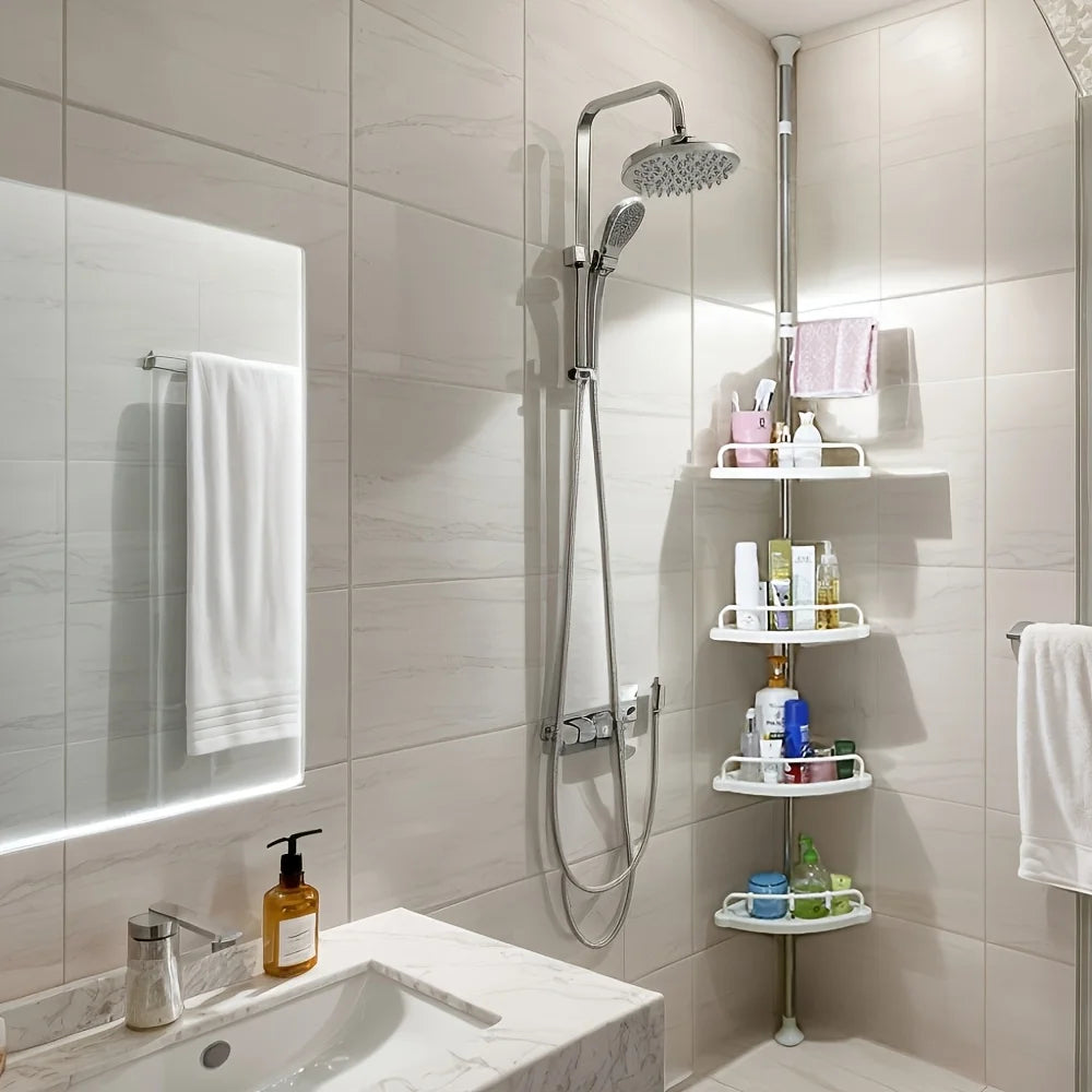 EckFlex™ – Maximaler Komfort & Platzersparnis – ganz ohne Bohren oder Schrauben. Sofort Ordnung im Badezimmer schaffen