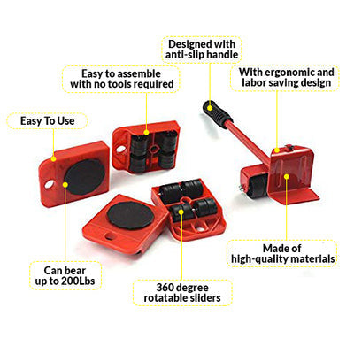 Set von schweren Möbelpackern™ ohne Schmerzen und Anstrengung!
