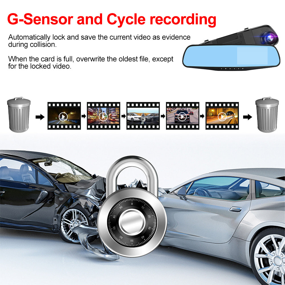 DriveProof™ – Full HD Dashcam im unauffälligen Rückspiegel integriert