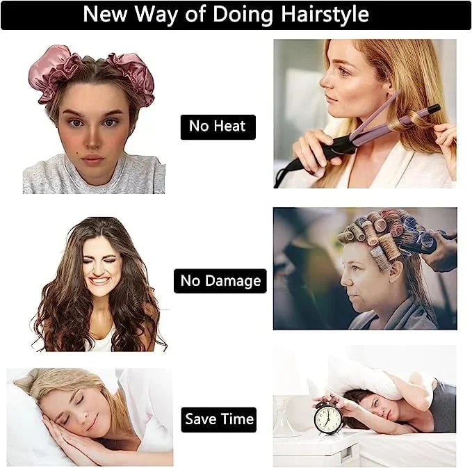 WaveBreeze™ - Hitzefreies Satin-Haarwickler Set (50% RABATT)