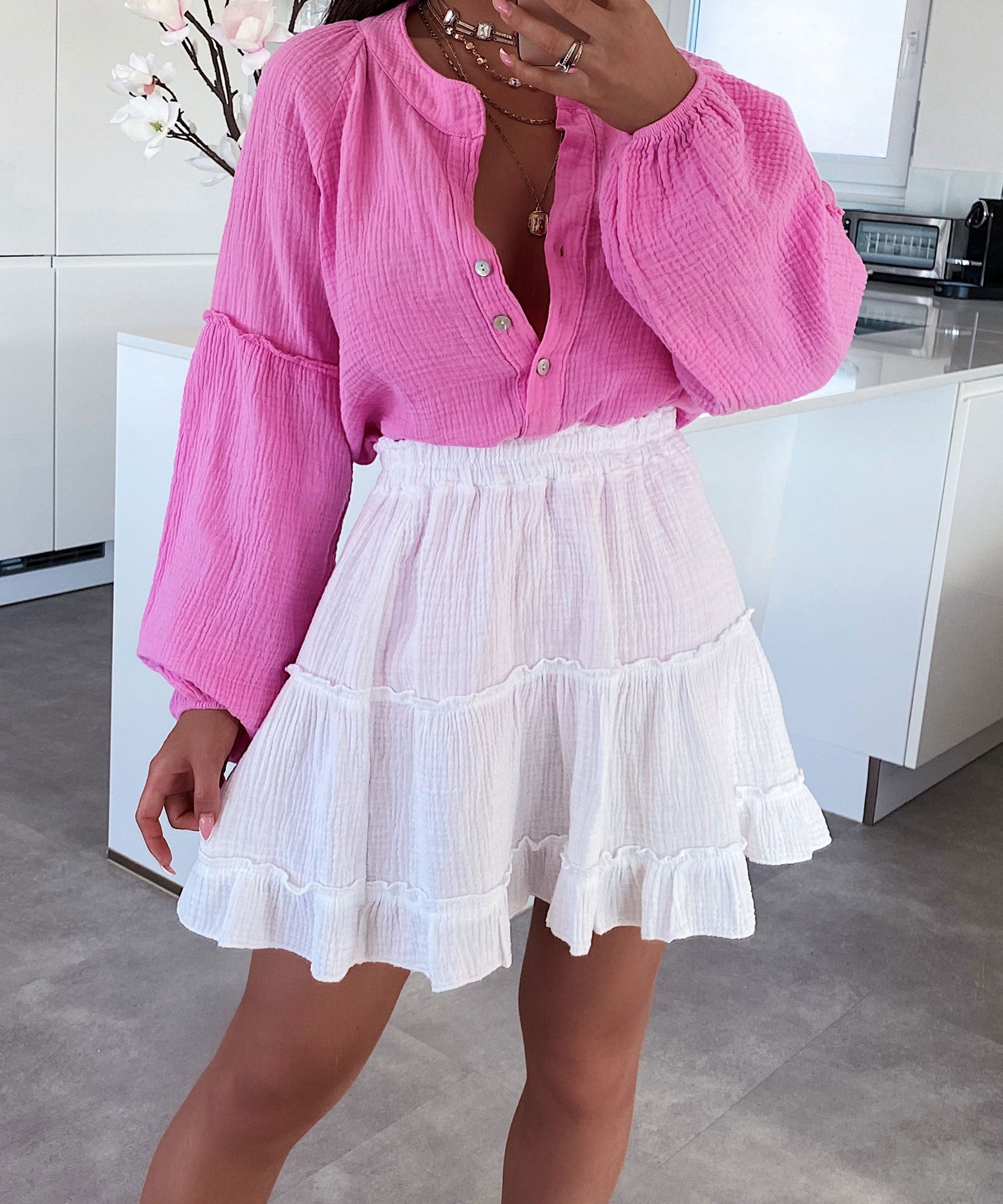 Musselin Rock Ines Weiß