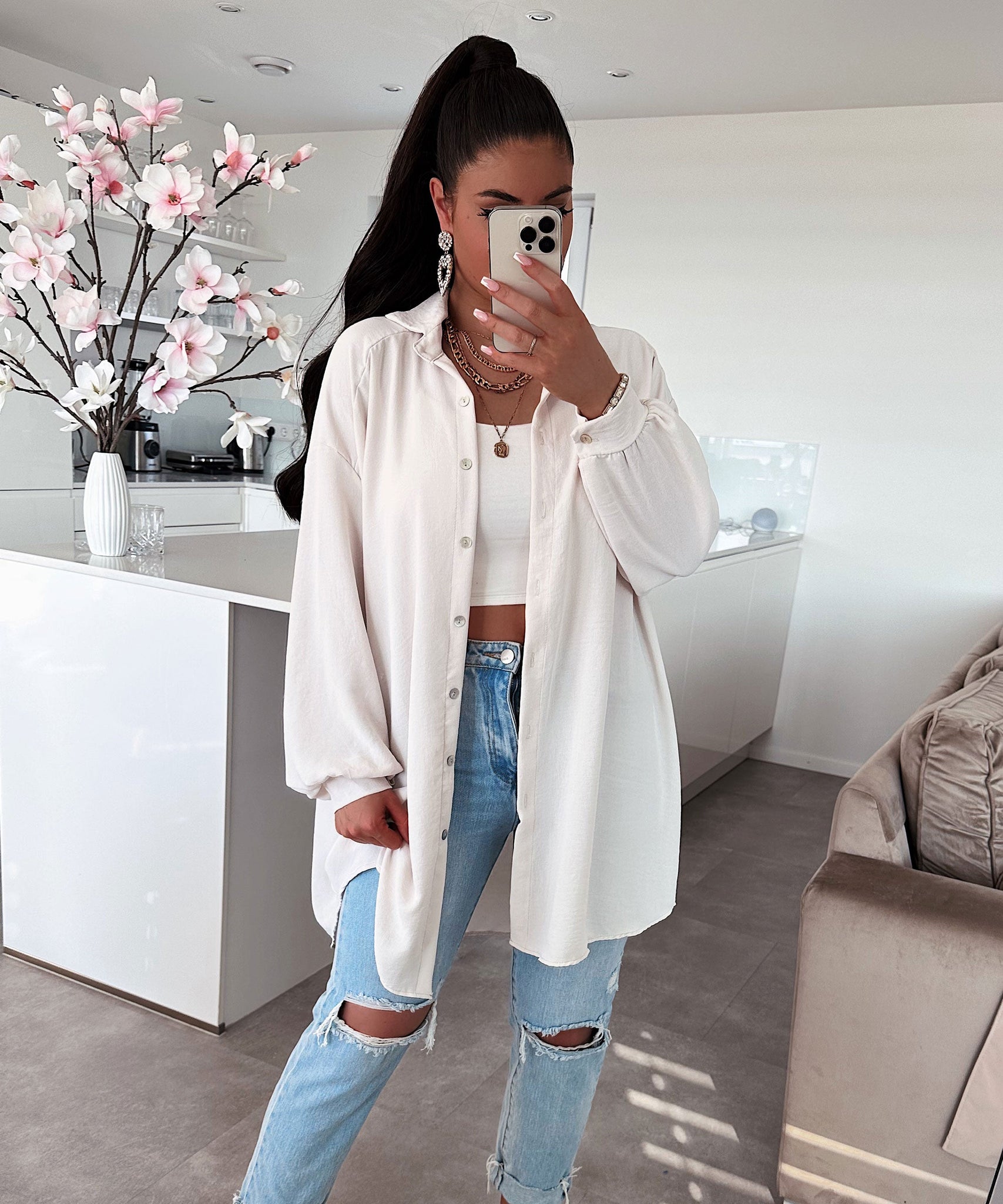 Bluse Luciana Hellbeige