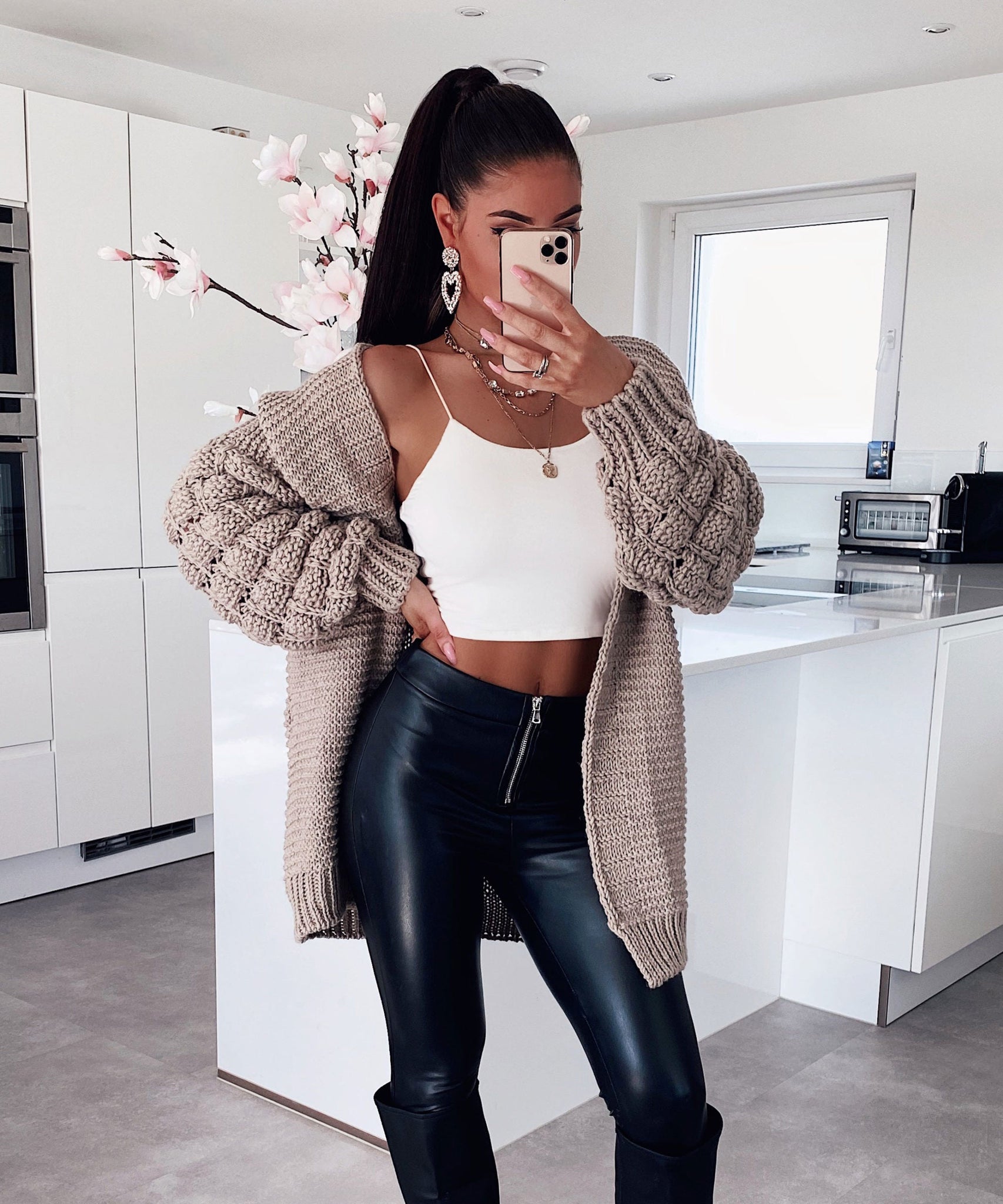 Strickjacke Cloudy Taupe