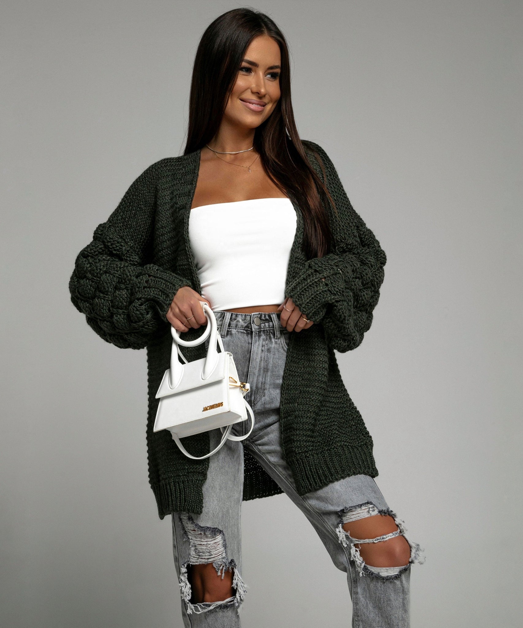 Strickjacke Cloudy Khaki