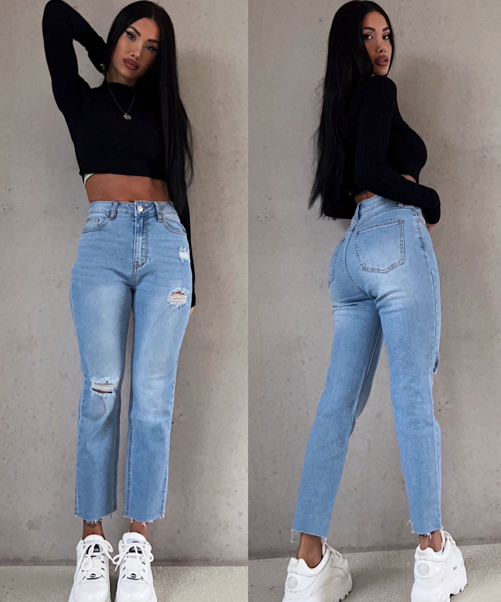 Mum Jeans Juanita Blau