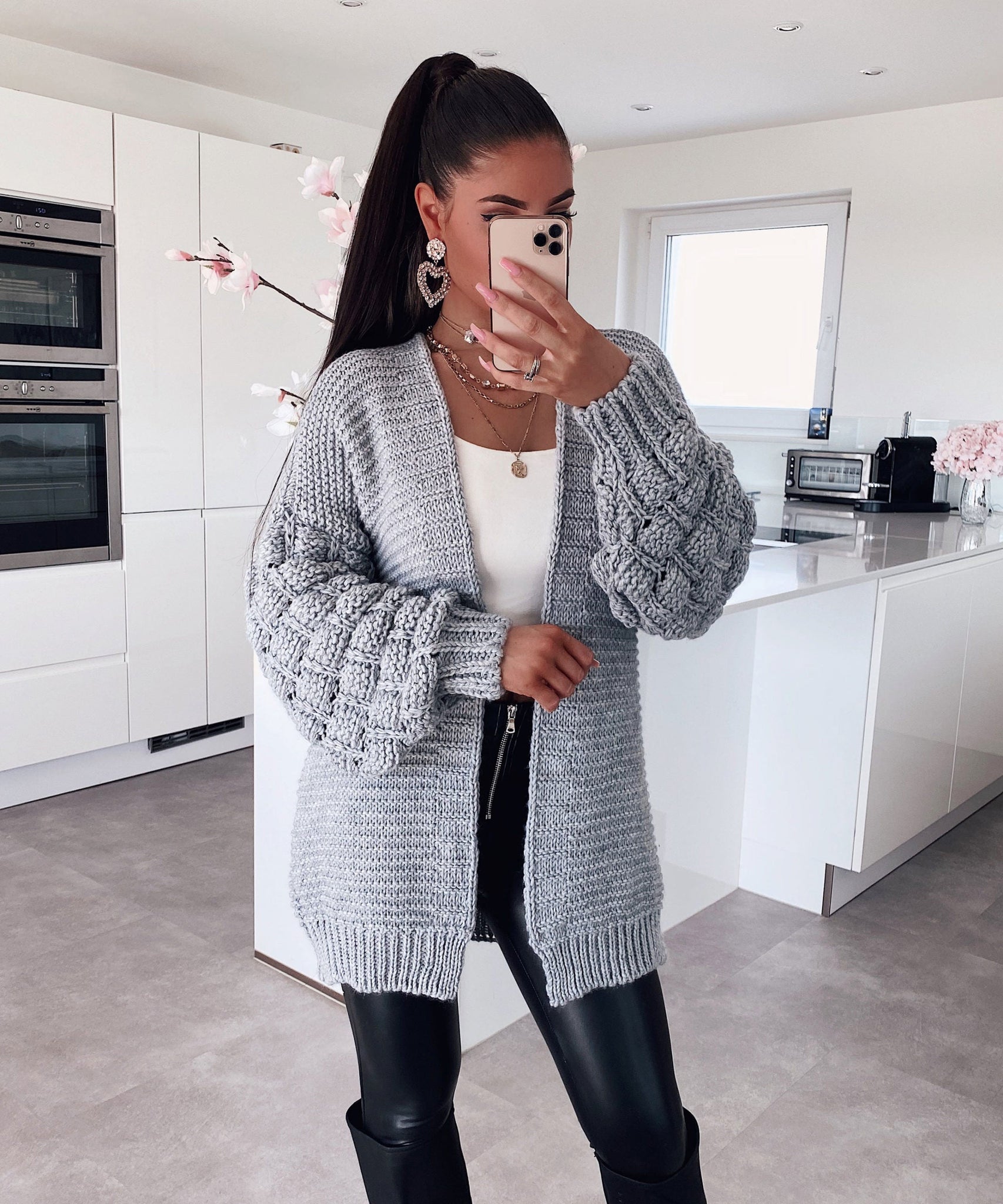 Strickjacke Cloudy grau