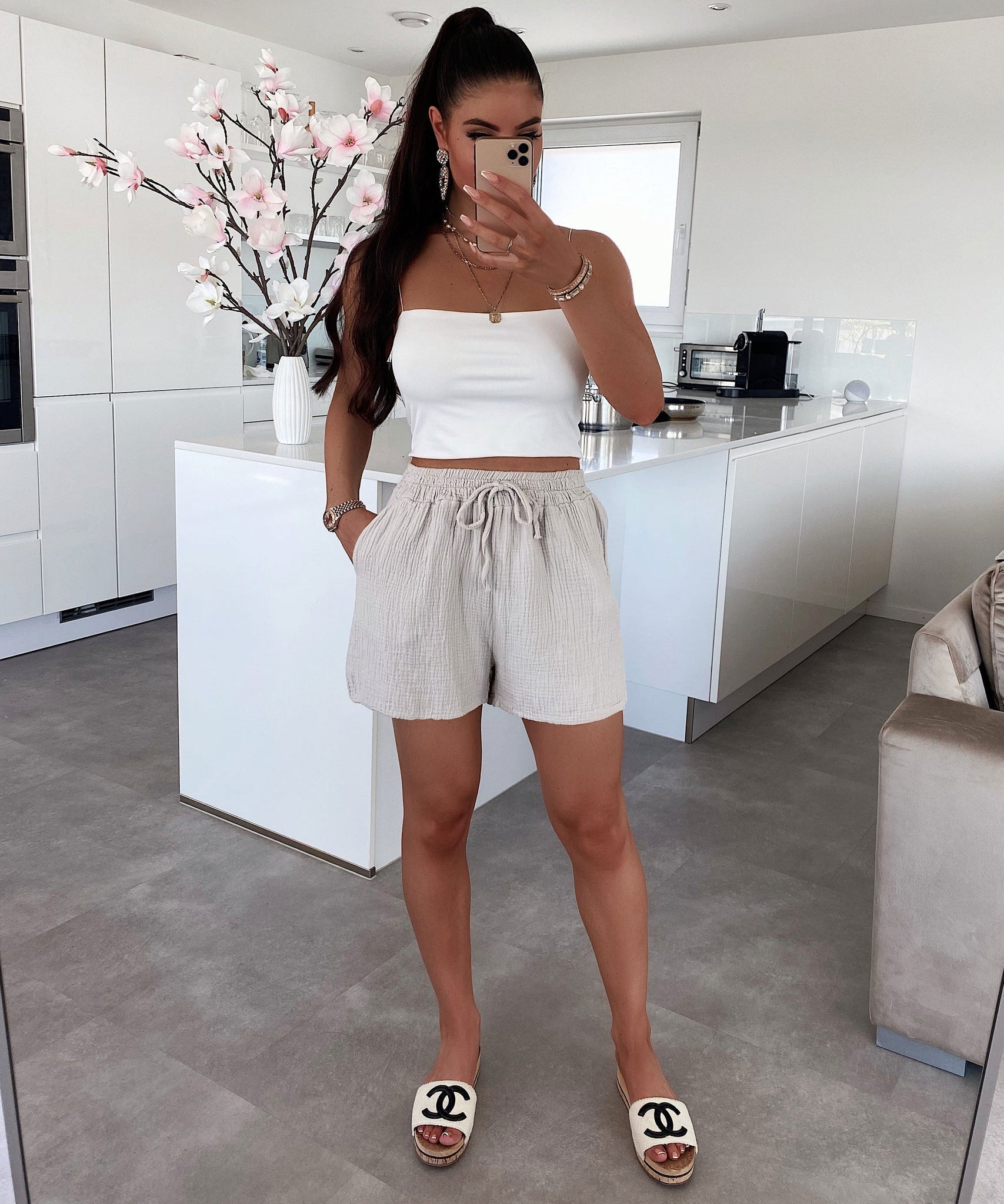 Musselin Set Lia Beige