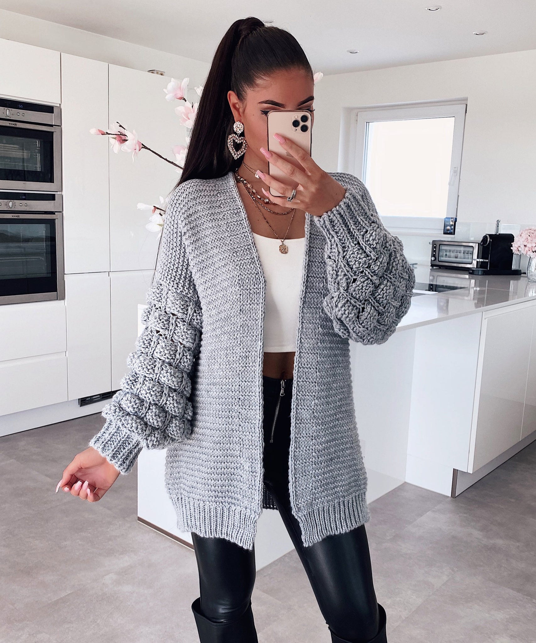 Strickjacke Cloudy grau