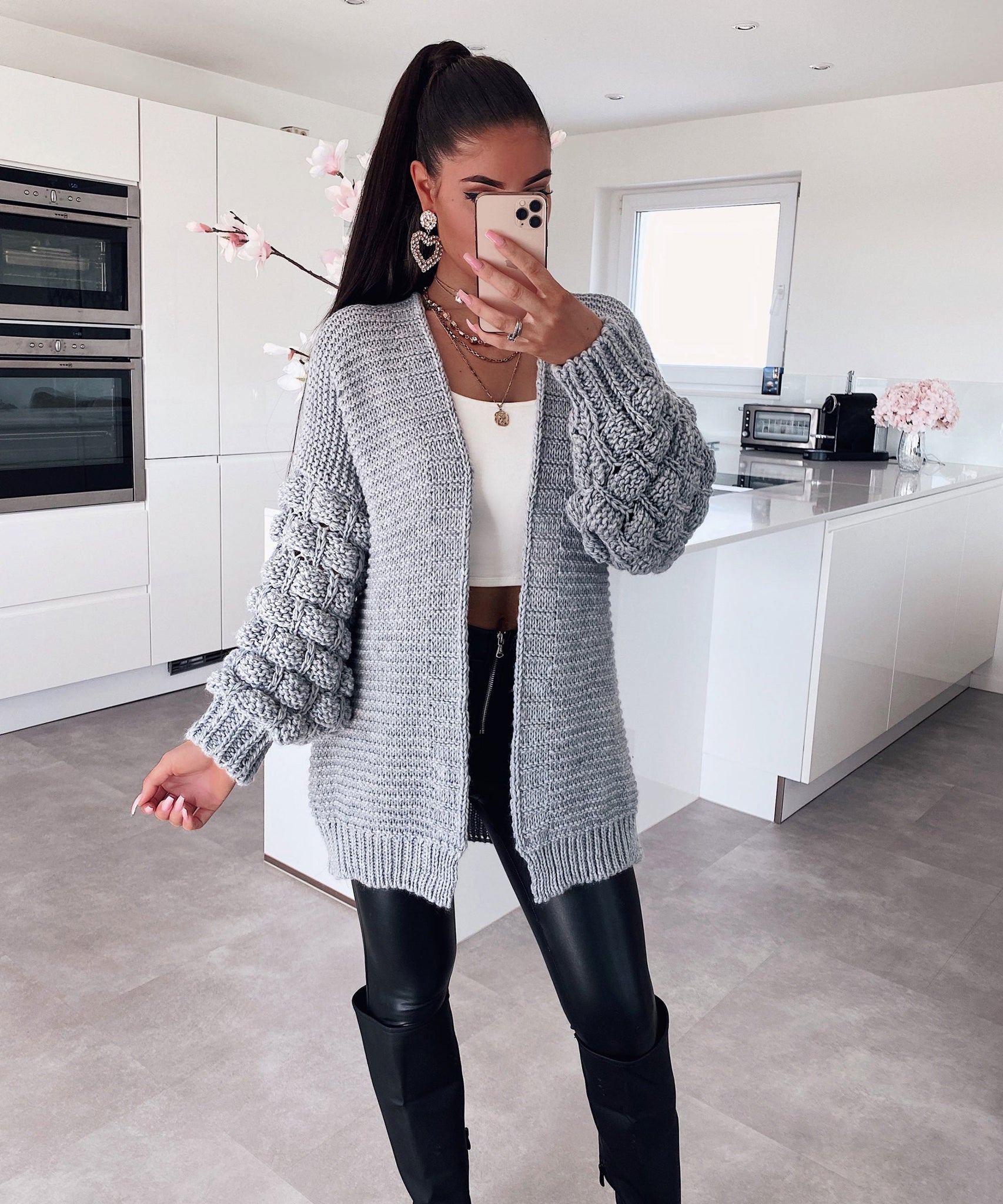 Strickjacke Cloudy grau