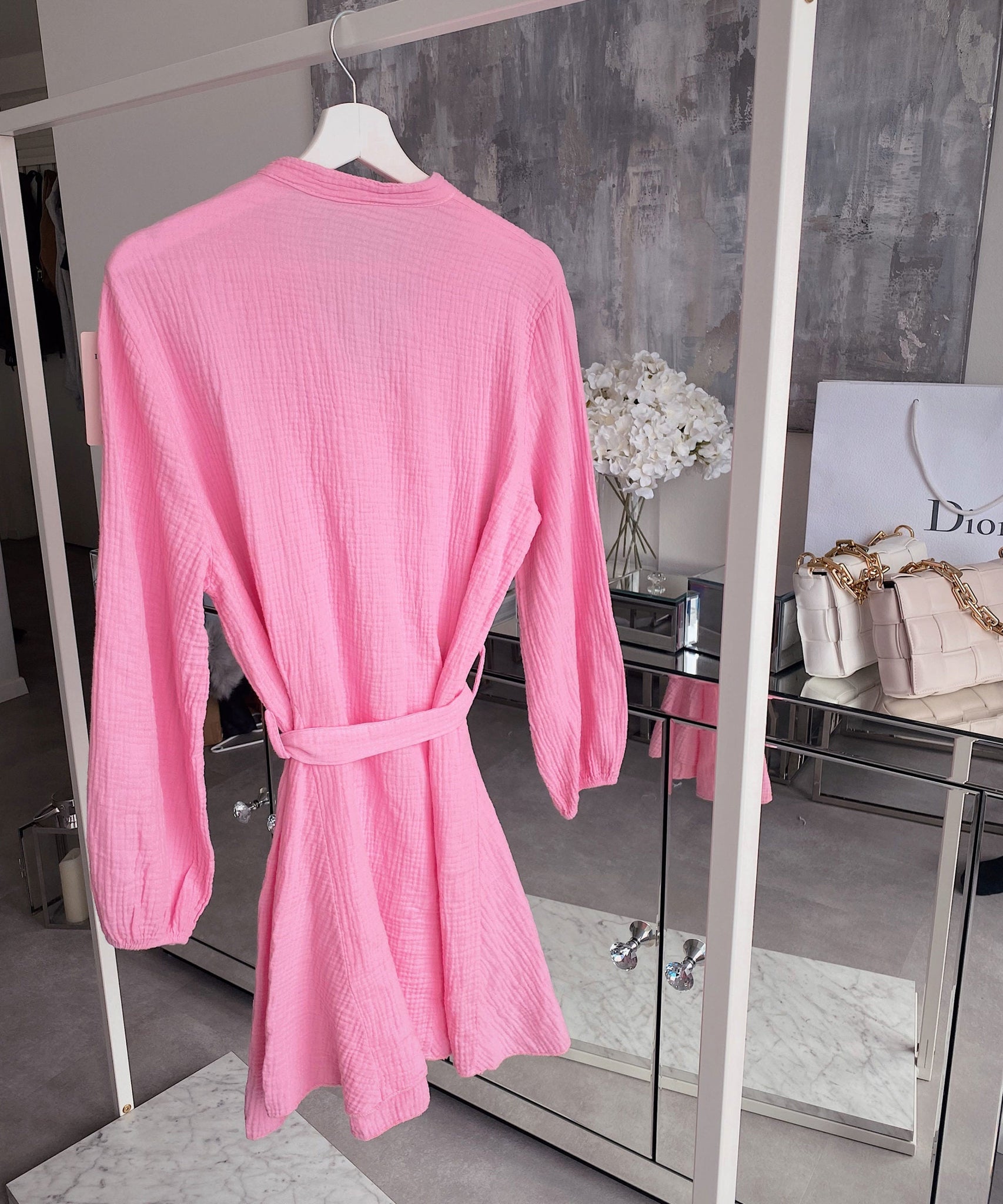 Musselin Kleid Daisy Hellpink