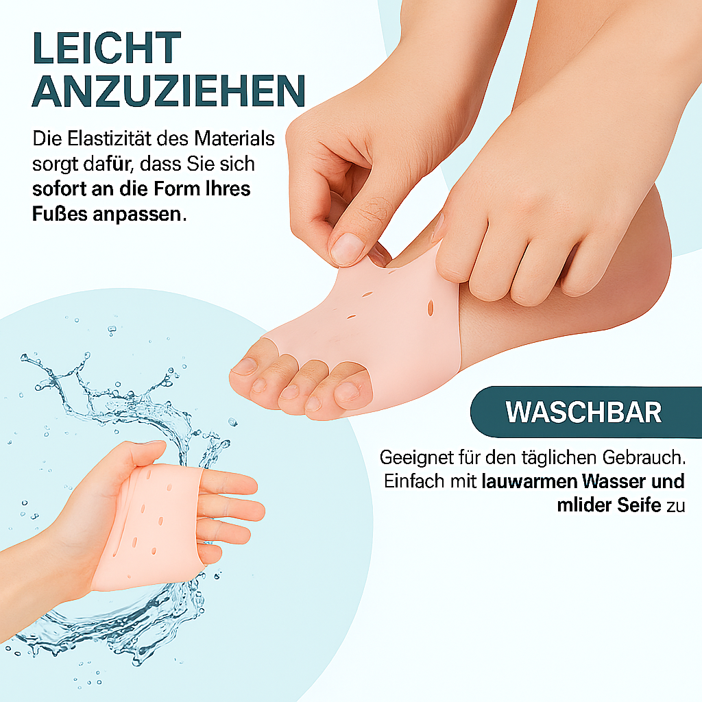 FußLiva™ | Bequeme Gel-Pads mit Zehenspreizern – 1+1 GRATIS