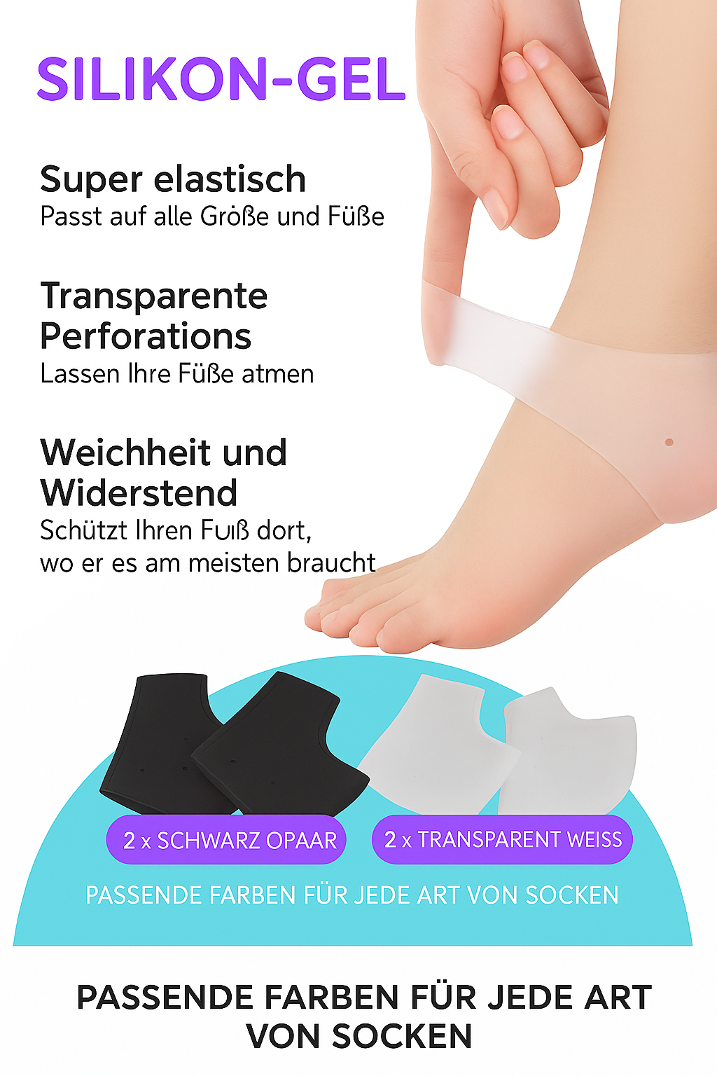 FersenLuft™ – Therapeutische, atmungsaktive Fersenkissen 1+1 GRATIS