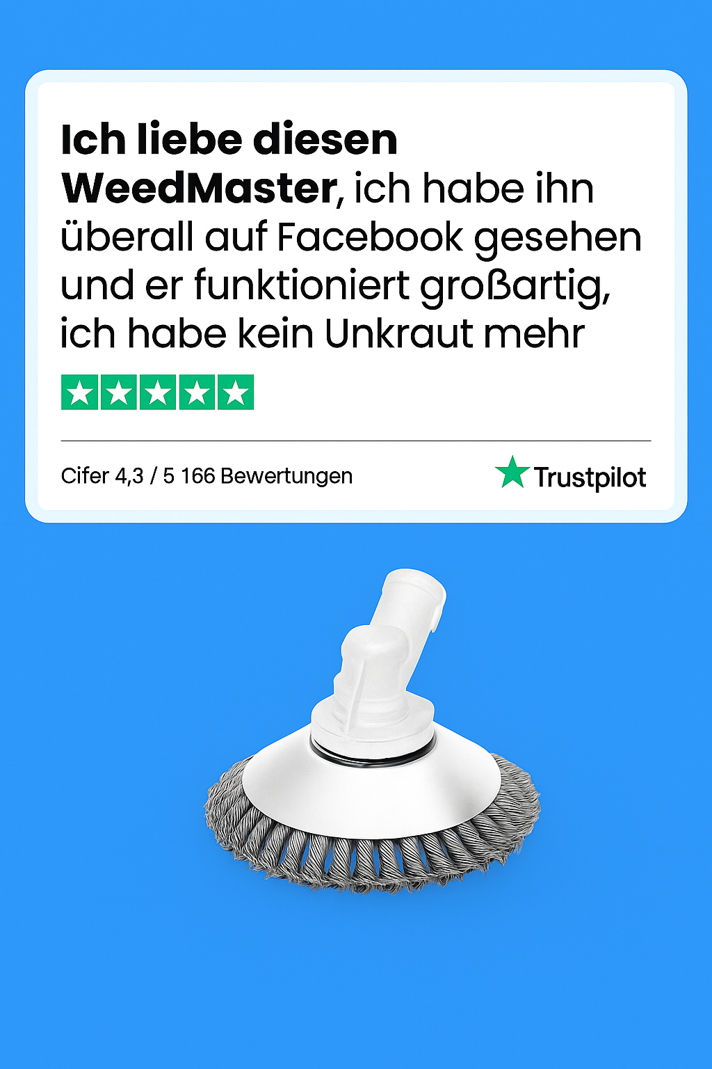 WeedMaster™ – Die kraftvollste Unkrautbürste für schwieriges Gelände