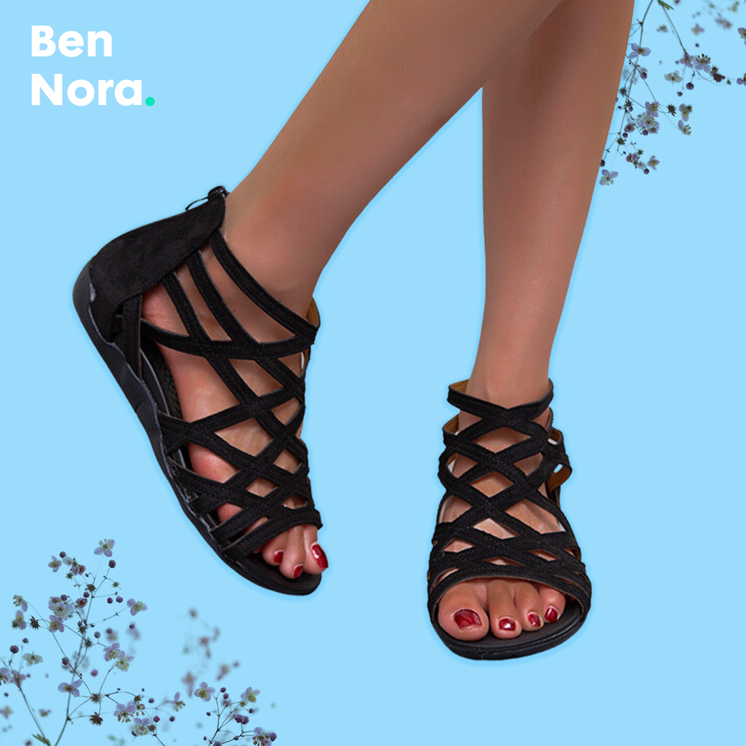 Gloria™ Runde Zehe Hohle Atmungsaktive Römische Sandalen