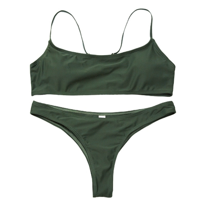 Modioza Ungefüttertes Vintage-Bikini-Set