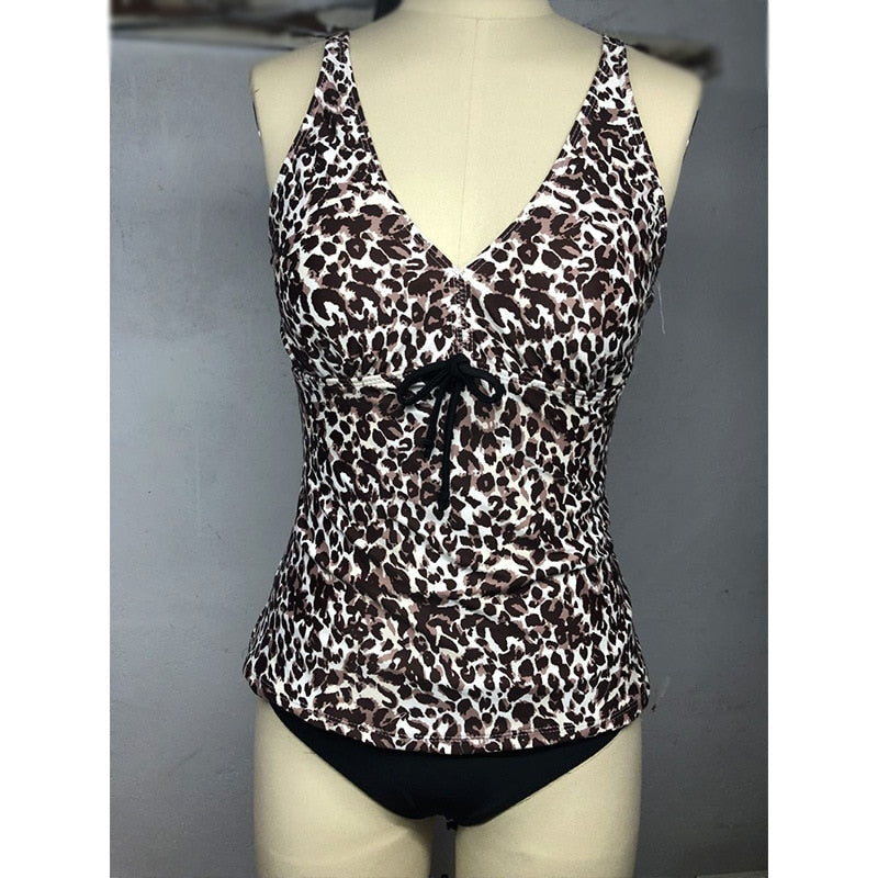 Modioza Zweiteiliger V-Ausschnitt Bikinis Anzug